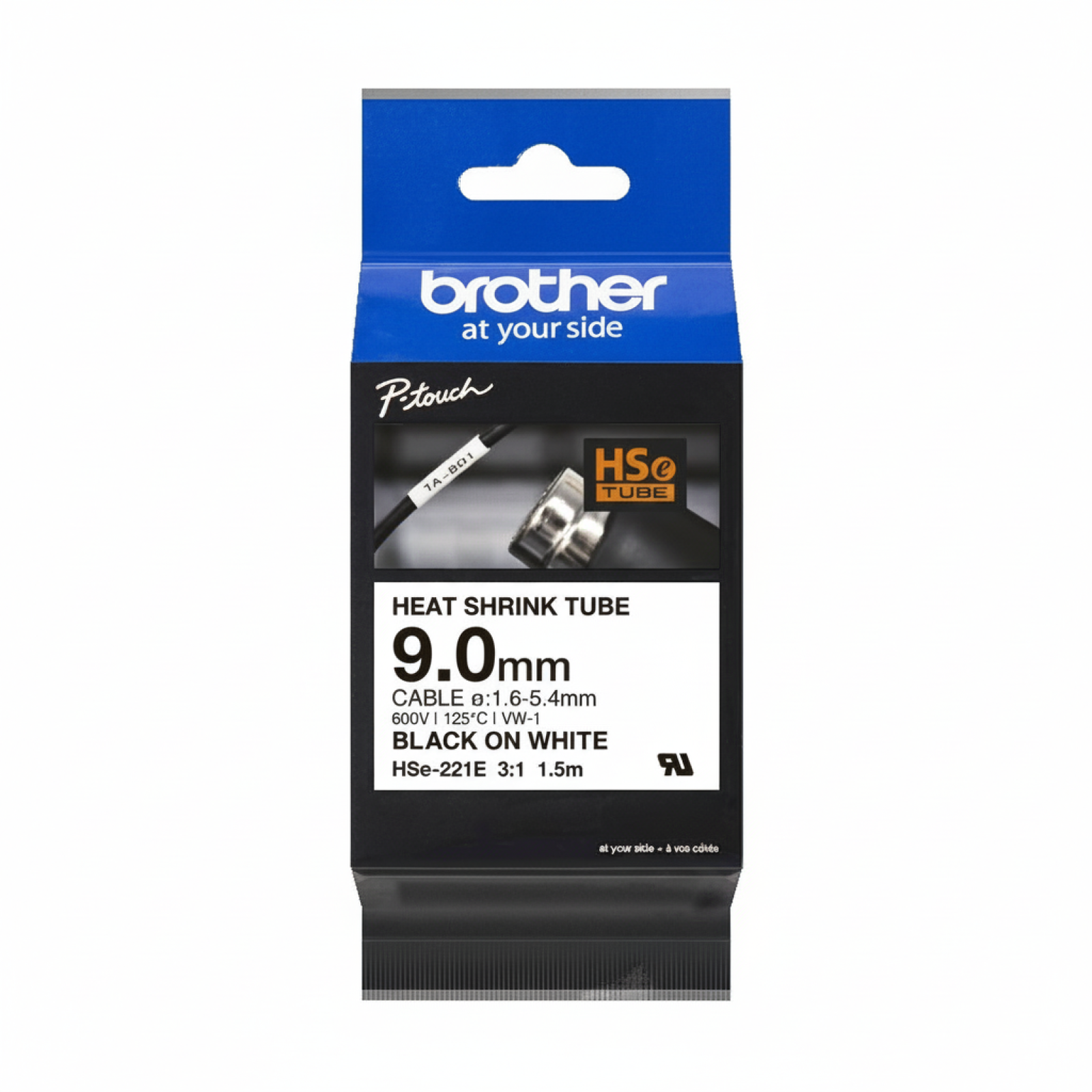 Original OEM Heat Shrink Tube Brother HSe-221 (HSe-221) (White) (9 mm, 1,5 m)