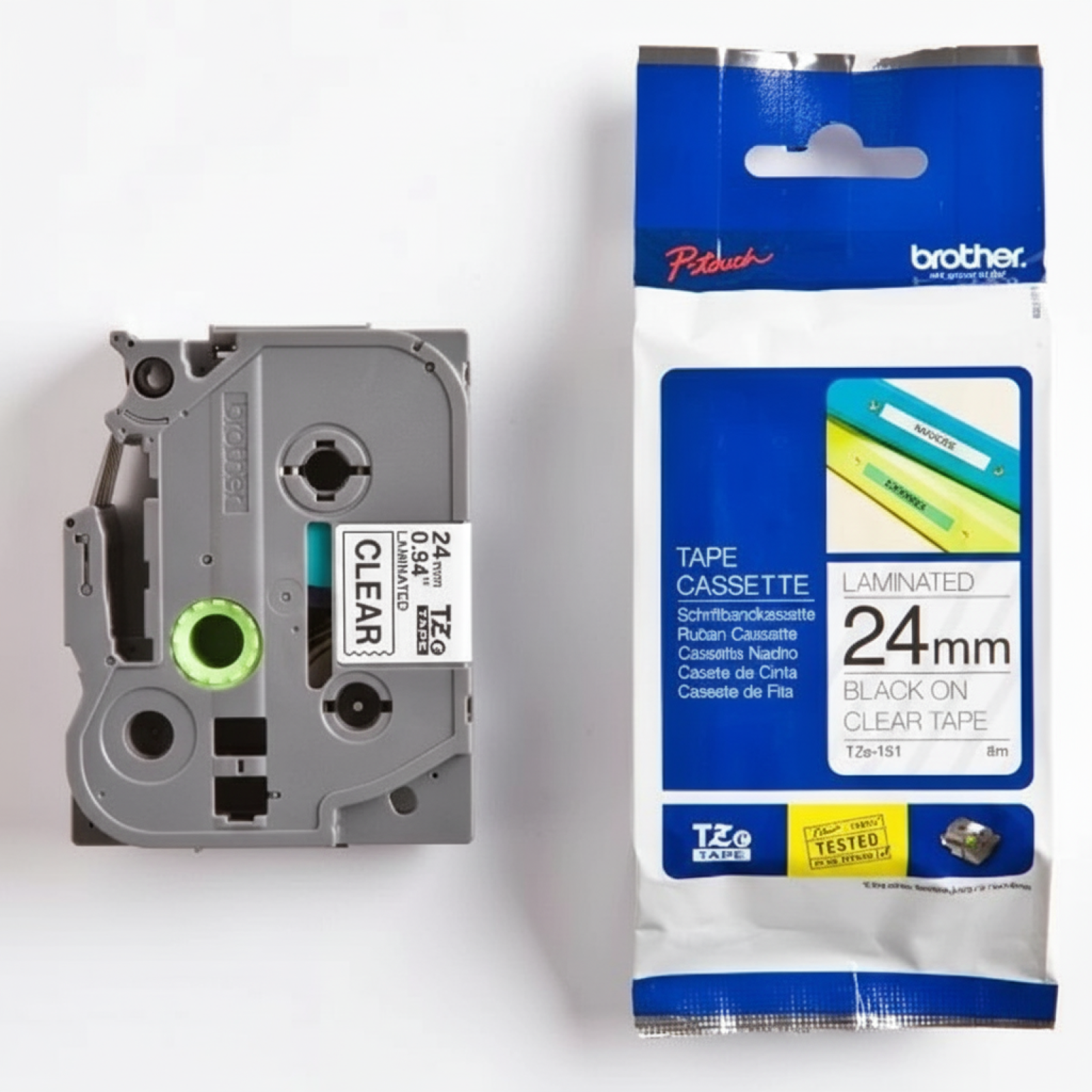 Original OEM Tape Brother TZe-151 (TZe-151) (Transparent) (24 mm, 8 m)
