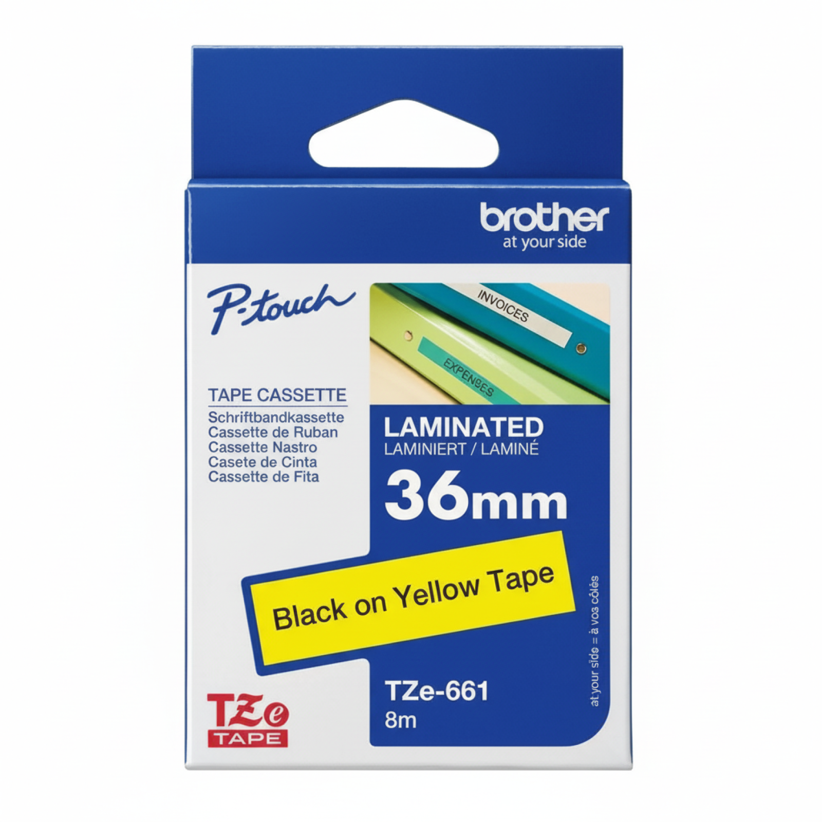 Original OEM Tape Brother TZe-661 (TZe-661) (Yellow) (36 mm, 8 m, Yellow)