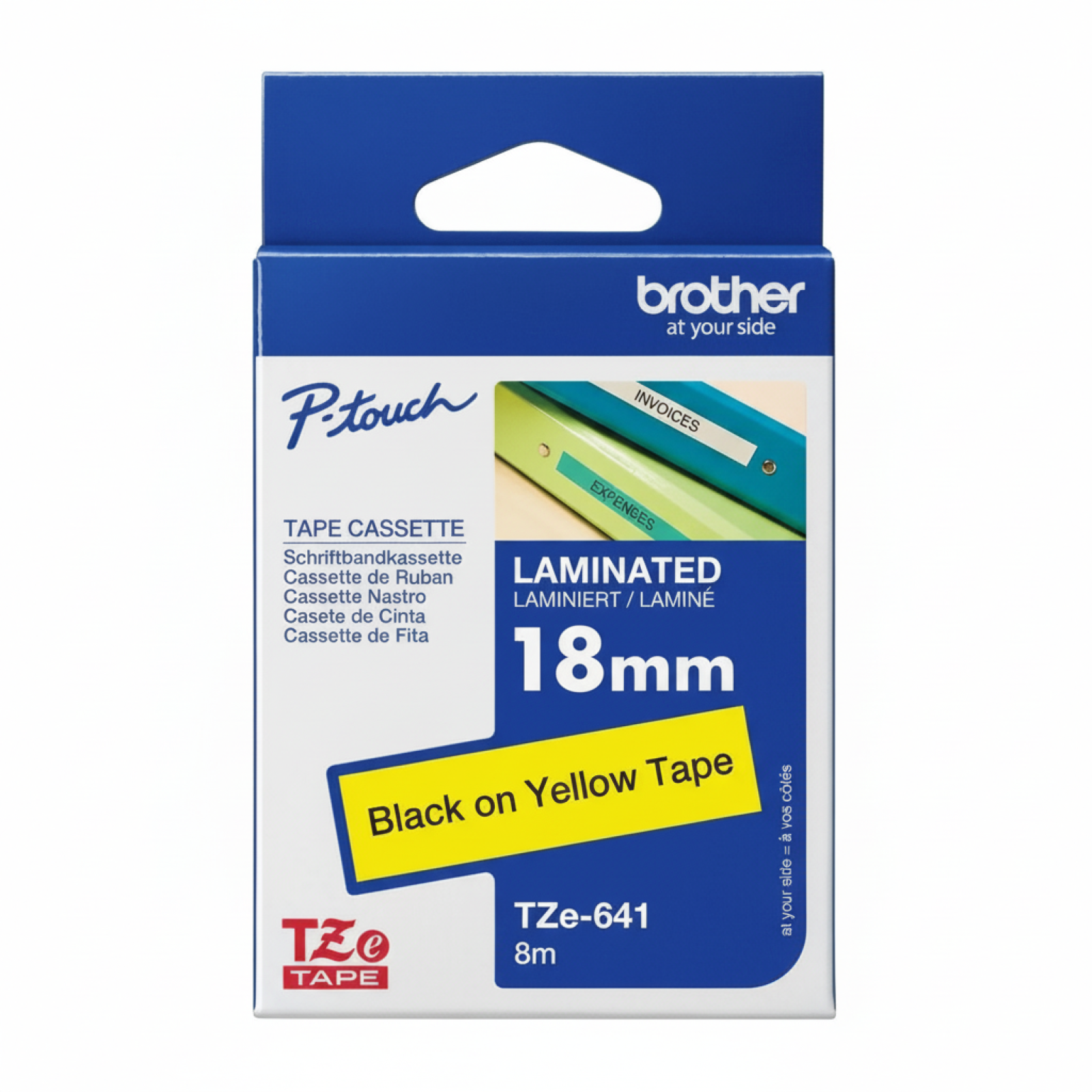 Original OEM Tape Brother TZe-641 (TZe-641) (Yellow) (18 mm, 8 m, Yellow)