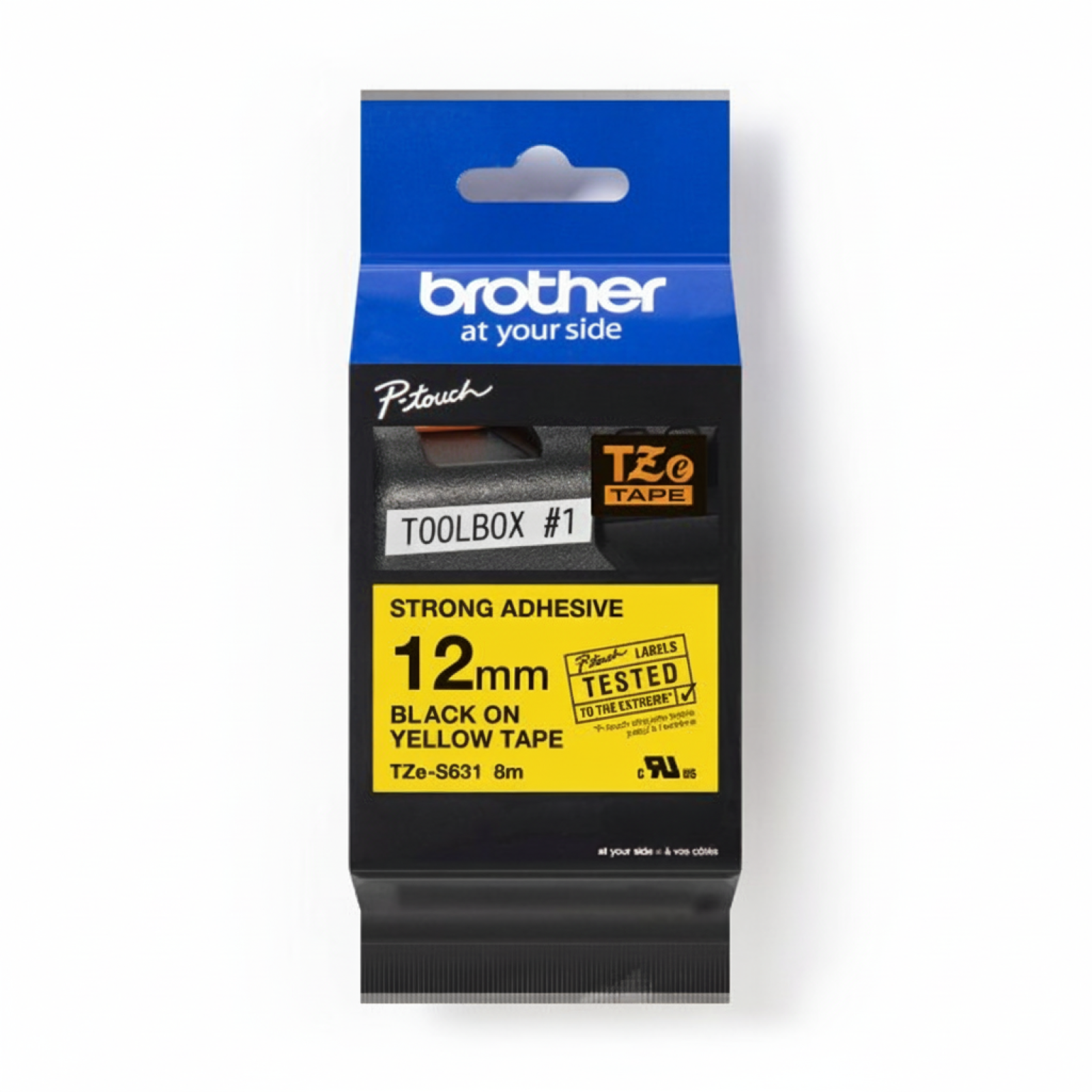 Original OEM Tape Brother TZe-S631 (TZe-S631) (Yellow) (12 mm, 8 m, Yellow)