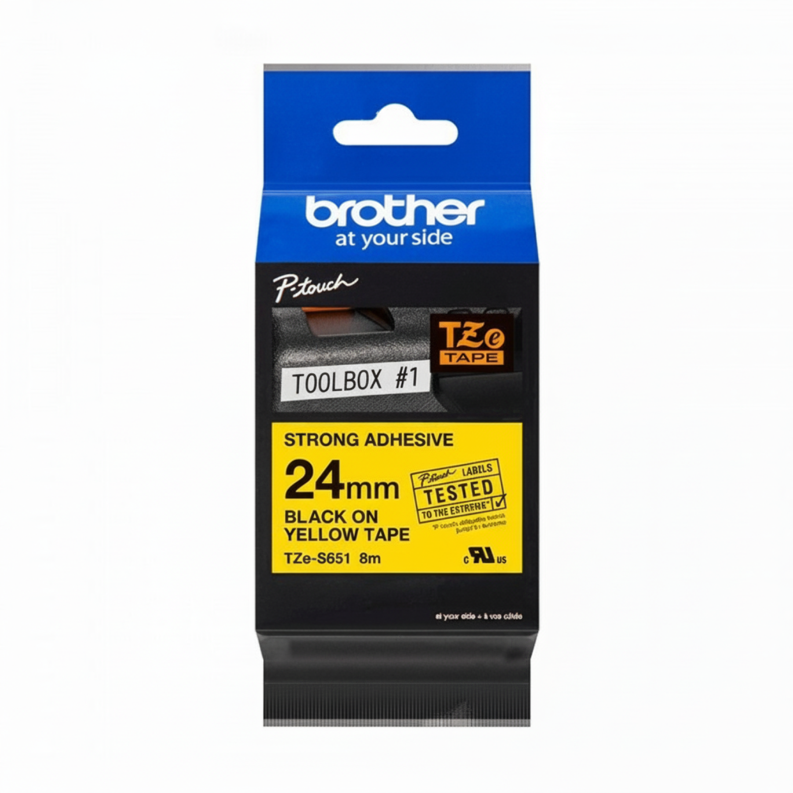 Original OEM Tape Brother TZe-S651 (TZe-S651) (Yellow) (24 mm, 8 m, Yellow)