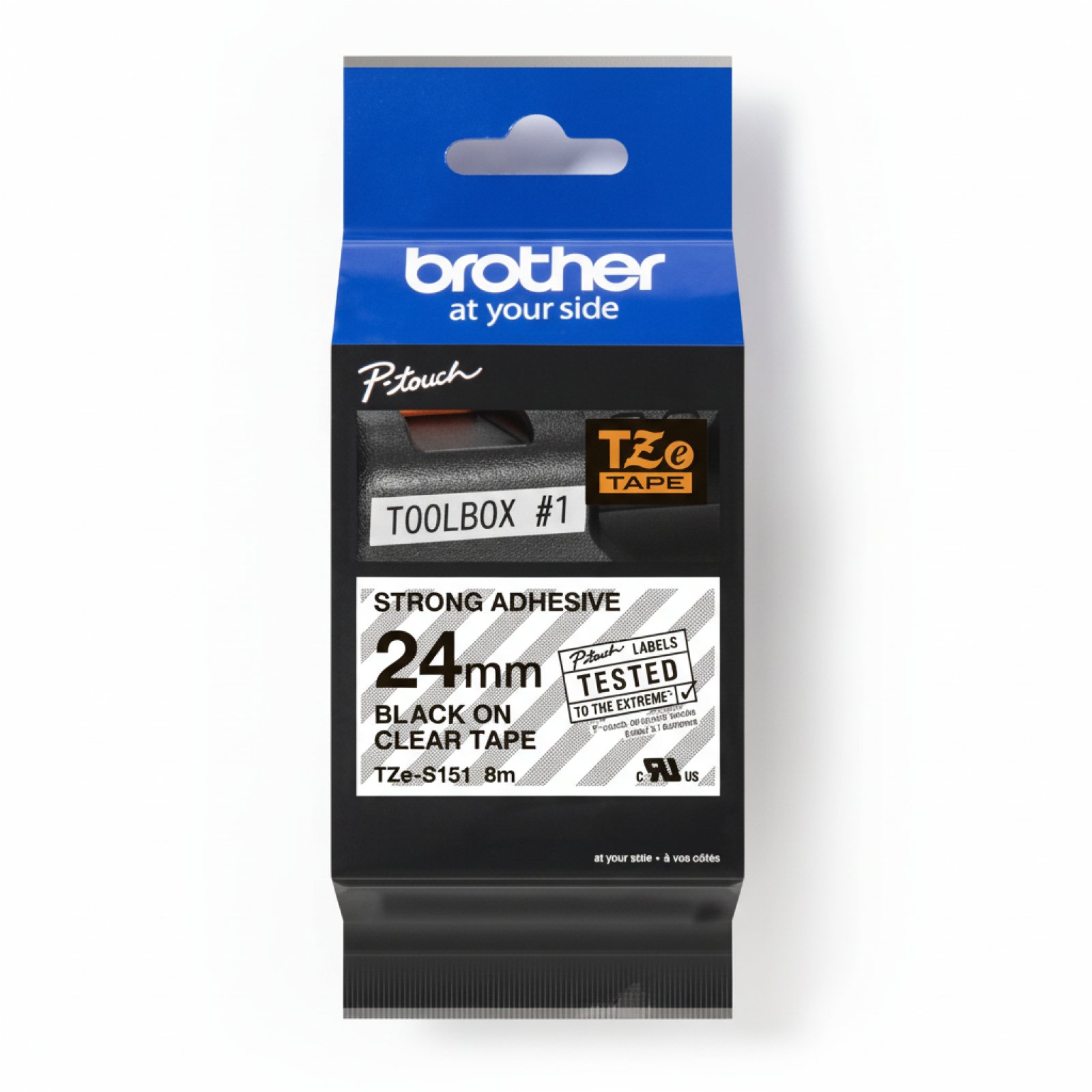 Original OEM Tape Brother TZe-S151 (TZe-S151) (Transparent) (24 mm, 8 m, Transparent)
