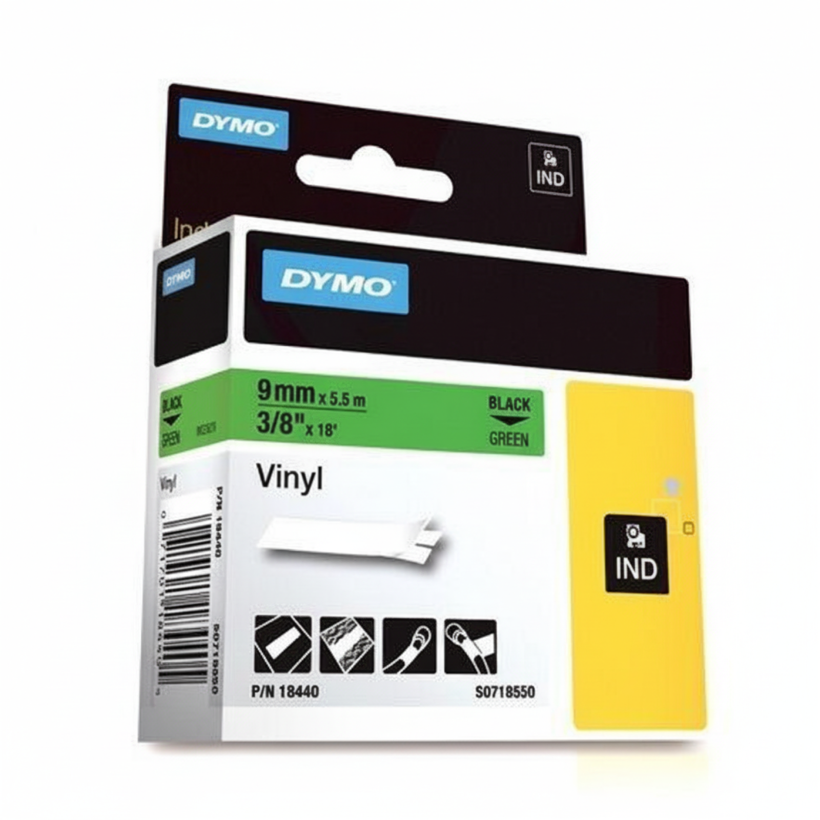 Original OEM Tape DYMO 18440 (18440) (Green) (9 mm, 5,5 m, Green)
