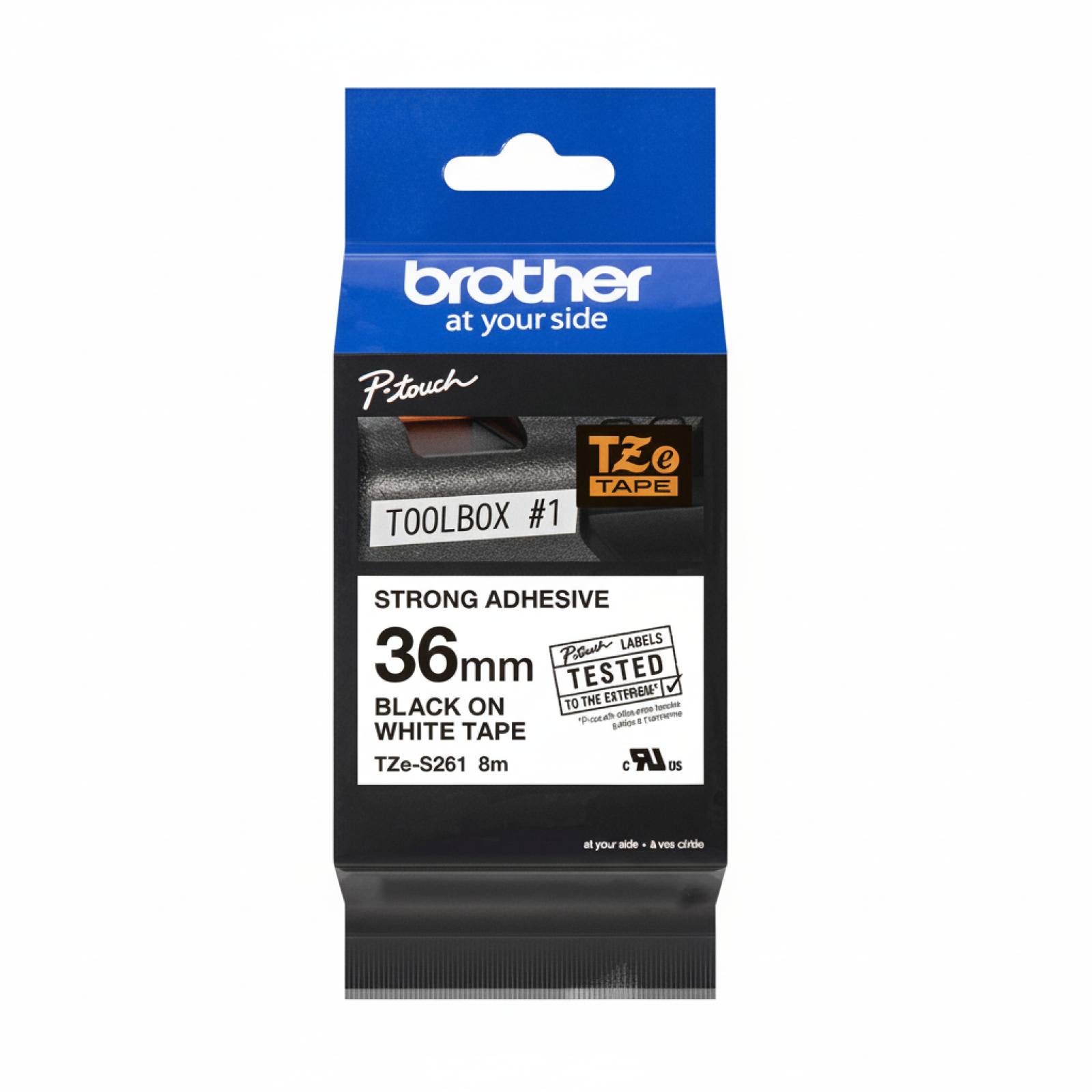 Original OEM Tape Brother TZe-S261 (TZe-S261) (White) (36 mm, 8 m, White)