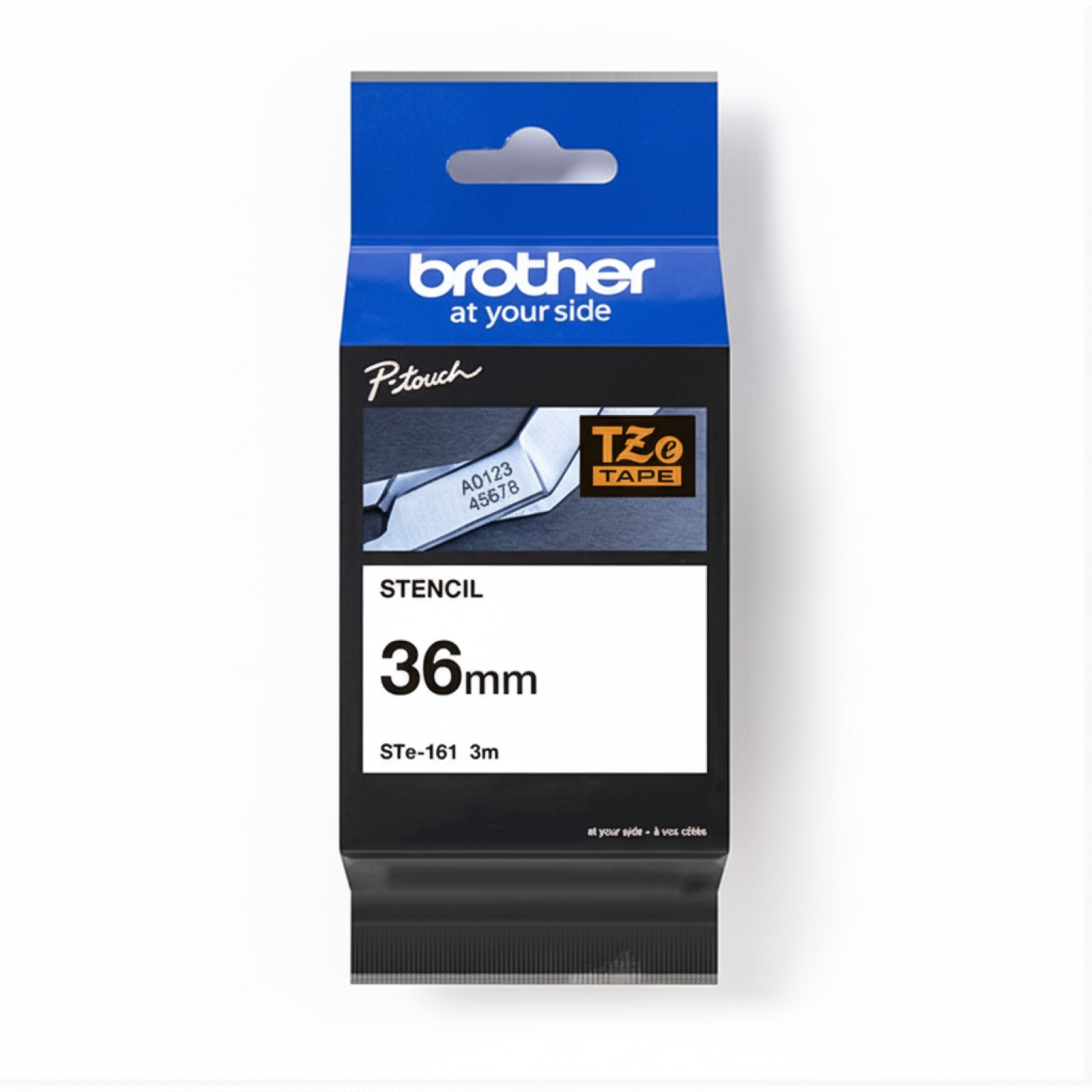 Original OEM Tape Brother STe-161 (STe-161) (Black) (36 mm, 8 m)