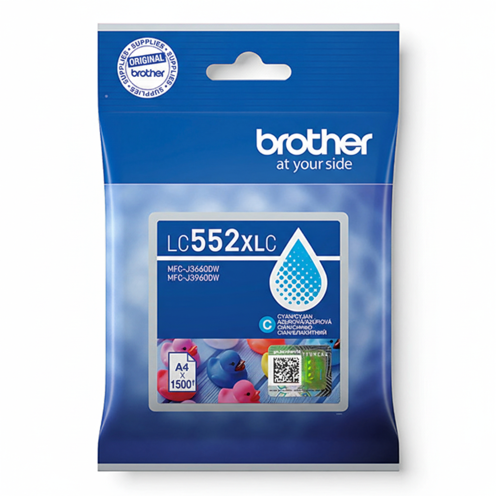 Original OEM Ink Cartridge Brother LC-552 XL C (LC552XLC) (Cyan)