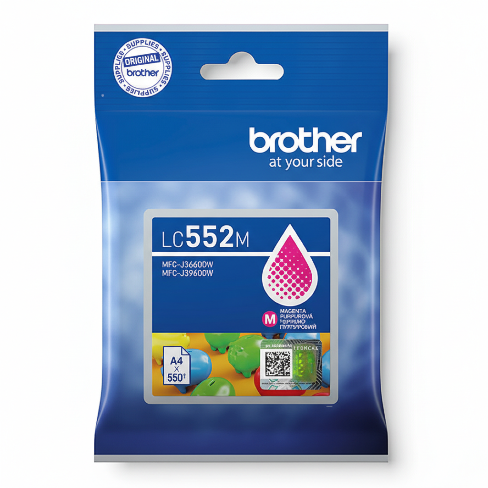 Original OEM Ink Cartridge Brother LC-552 M (LC552M) (Magenta)