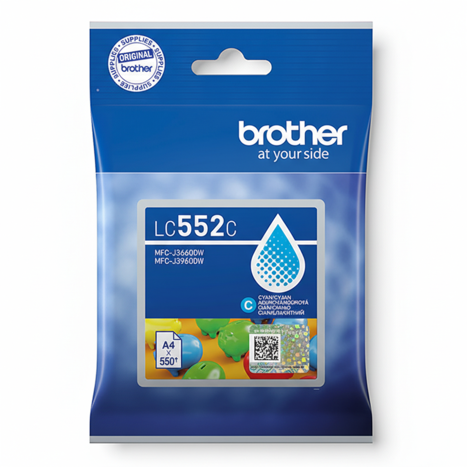 Original OEM Ink Cartridge Brother LC-552 C (LC552C) (Cyan)