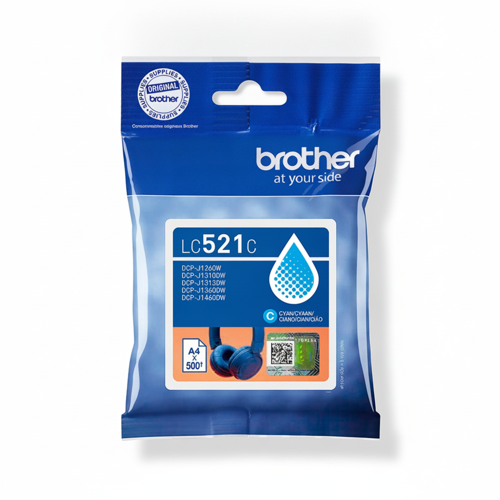 Original OEM Ink Cartridge Brother LC-521 C (LC521C) (Cyan)