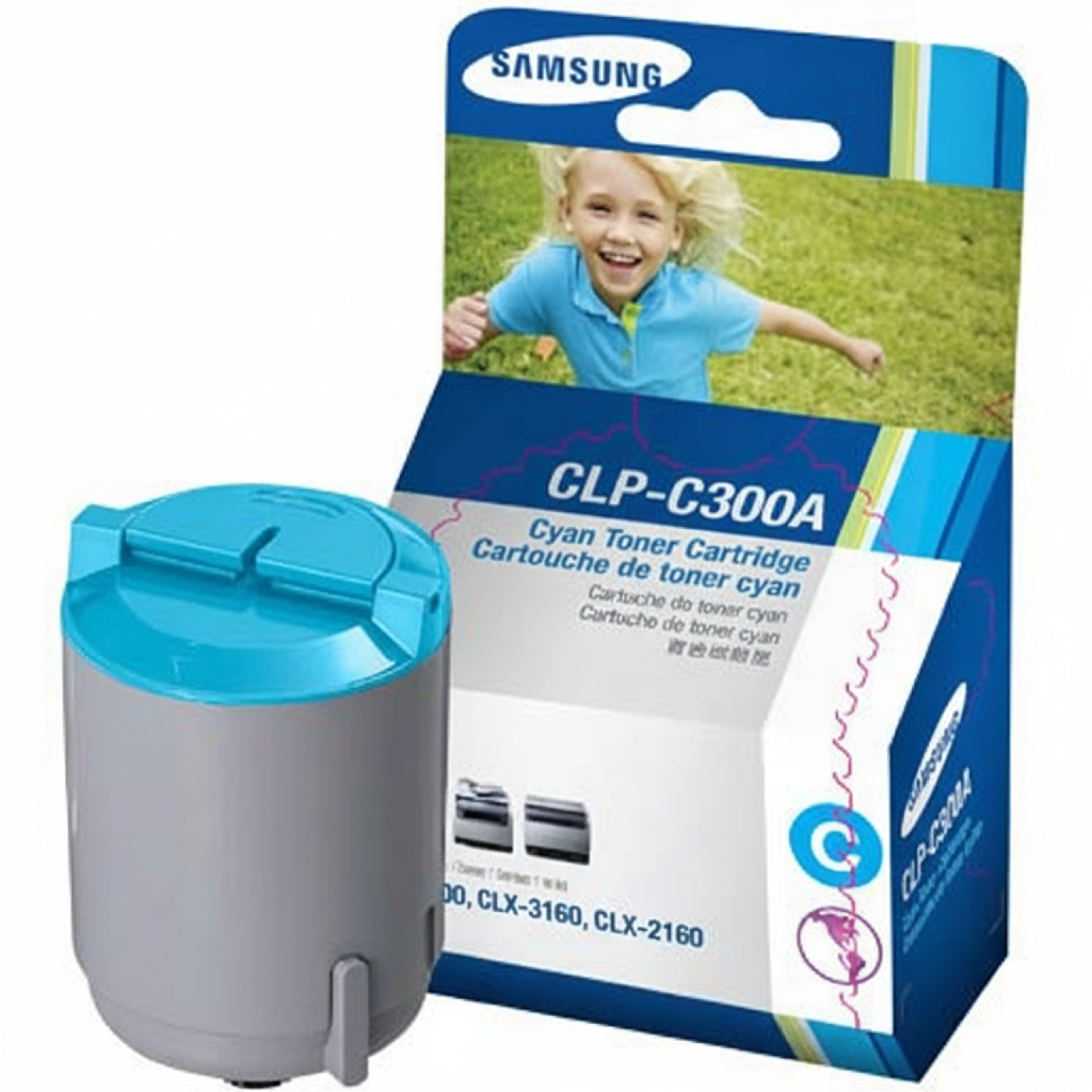Original OEM Toner Samsung CLP-C300A (CLP-C300A) (Cyan)