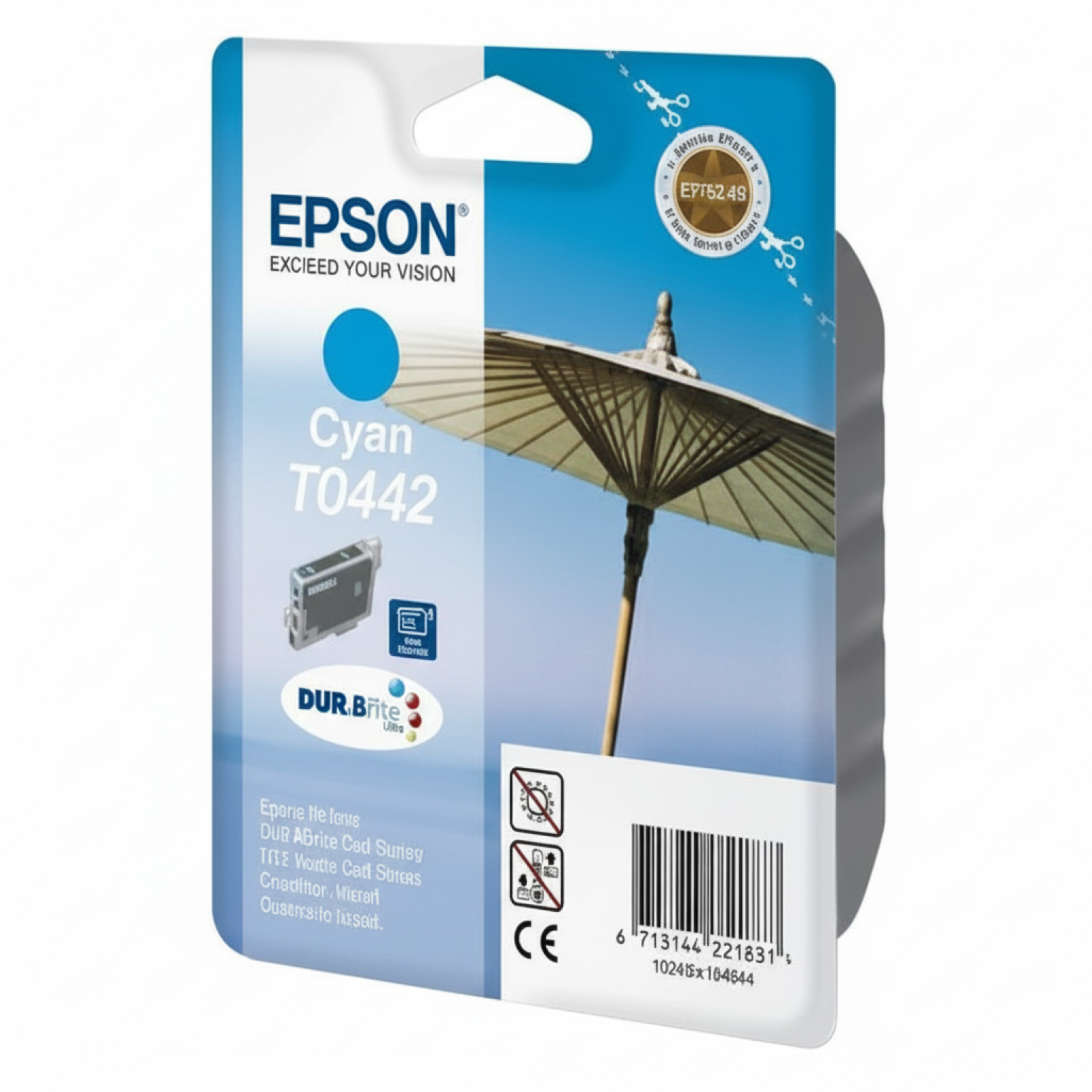Original OEM Ink Cartridge Epson T0442 (C13T04424010) (Cyan)