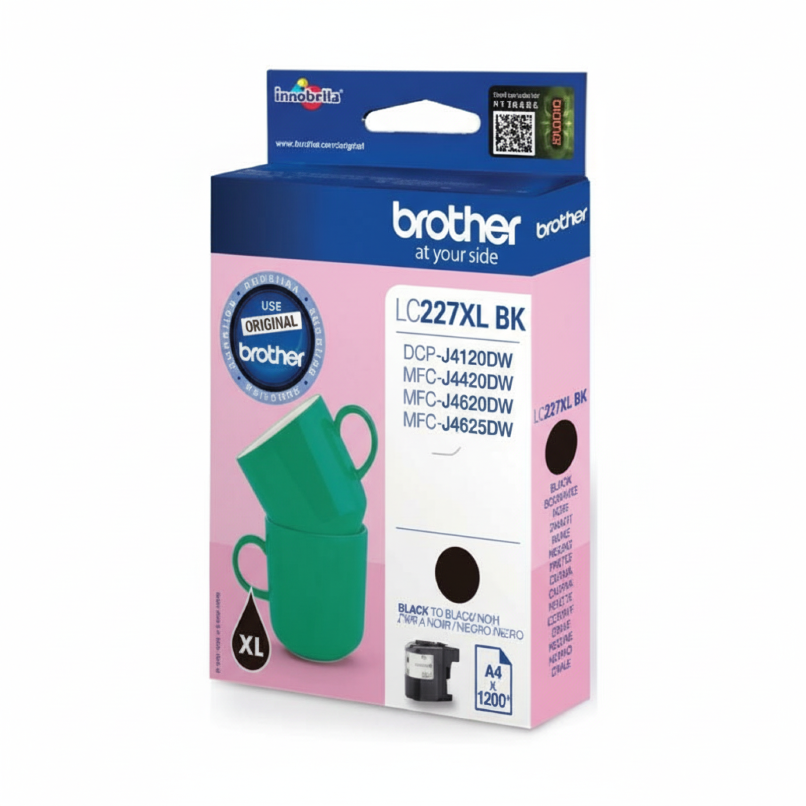 Original OEM Ink Cartridge Brother LC-227 XL BK (LC227XLBK) (Black)