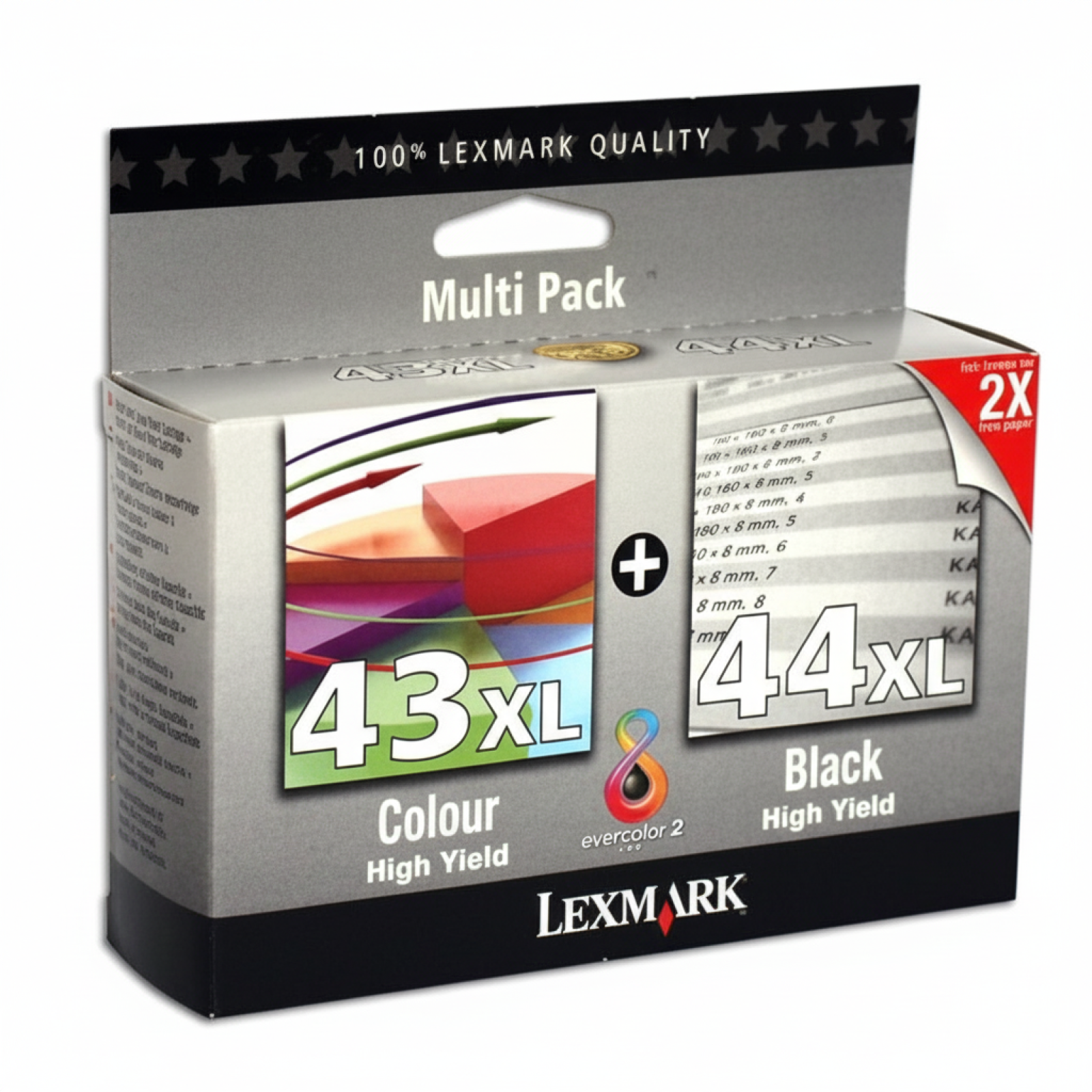 Original OEM Ink Cartridges Lexmark 43 XL + 44 XL (80D2966) (multi pack)