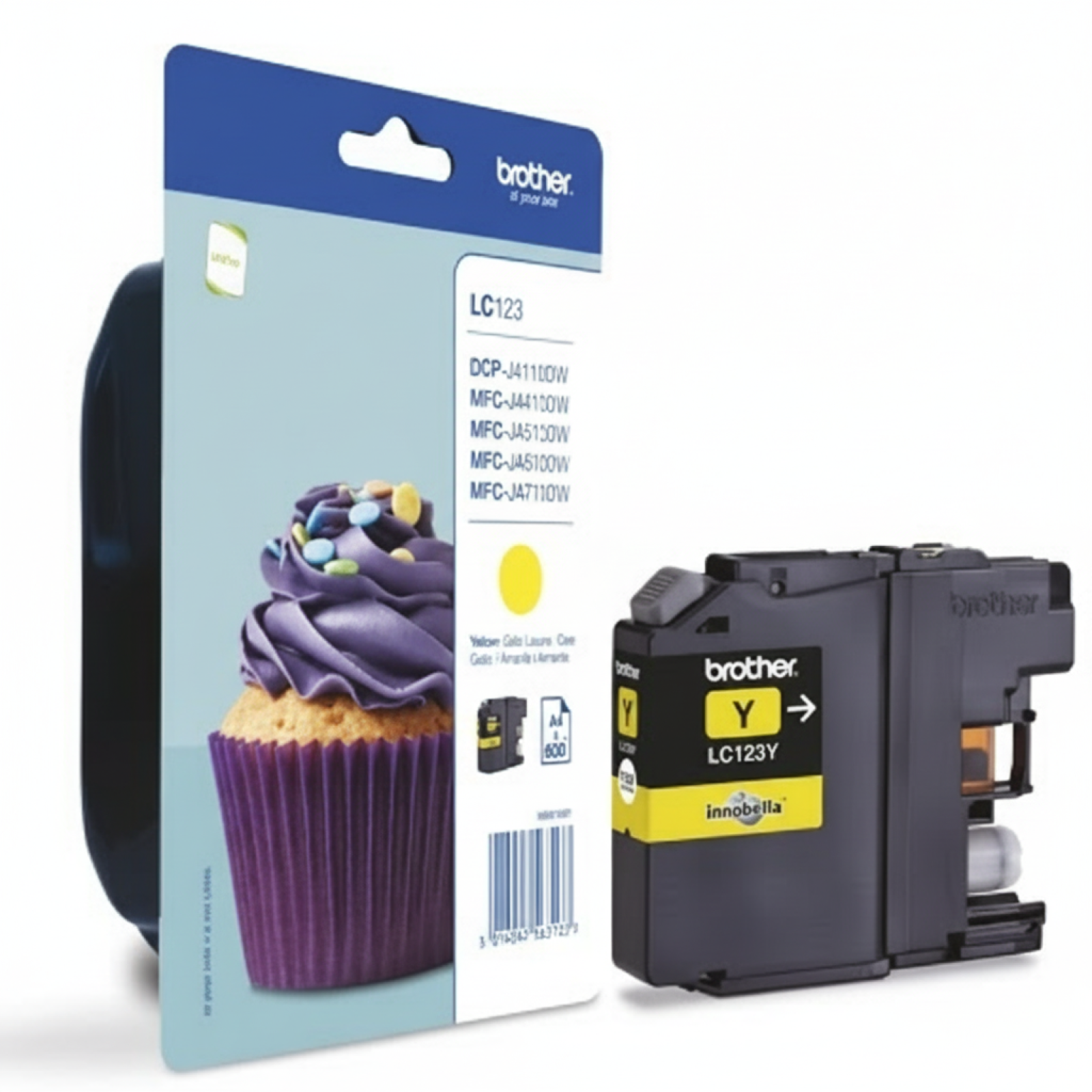 Original OEM Ink Cartridge Brother LC-123 Y (LC123Y) (Yellow)
