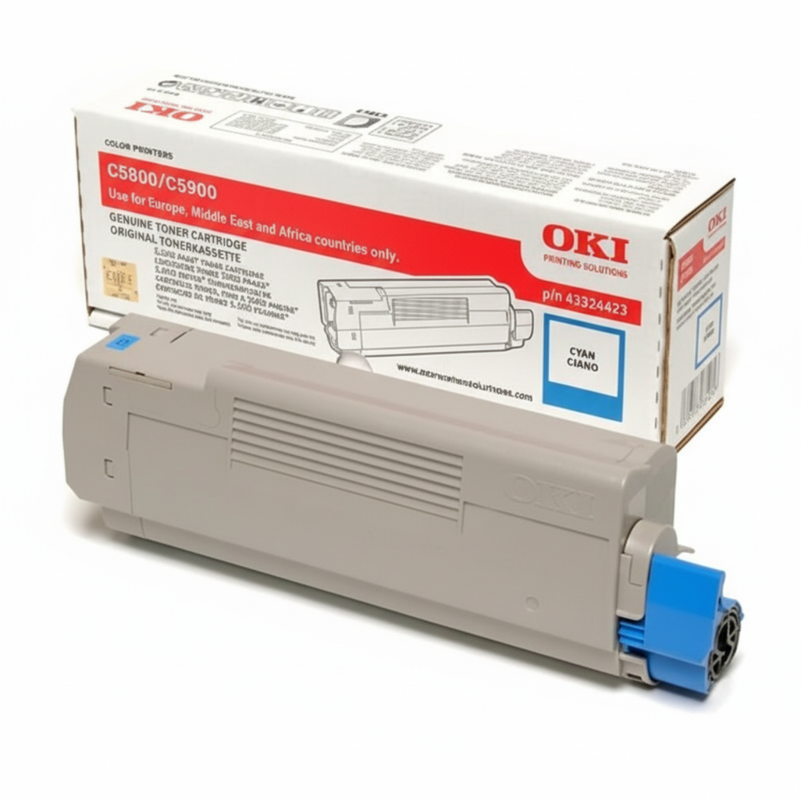 Original OEM Toner Oki C5800 (43324423) (Cyan)