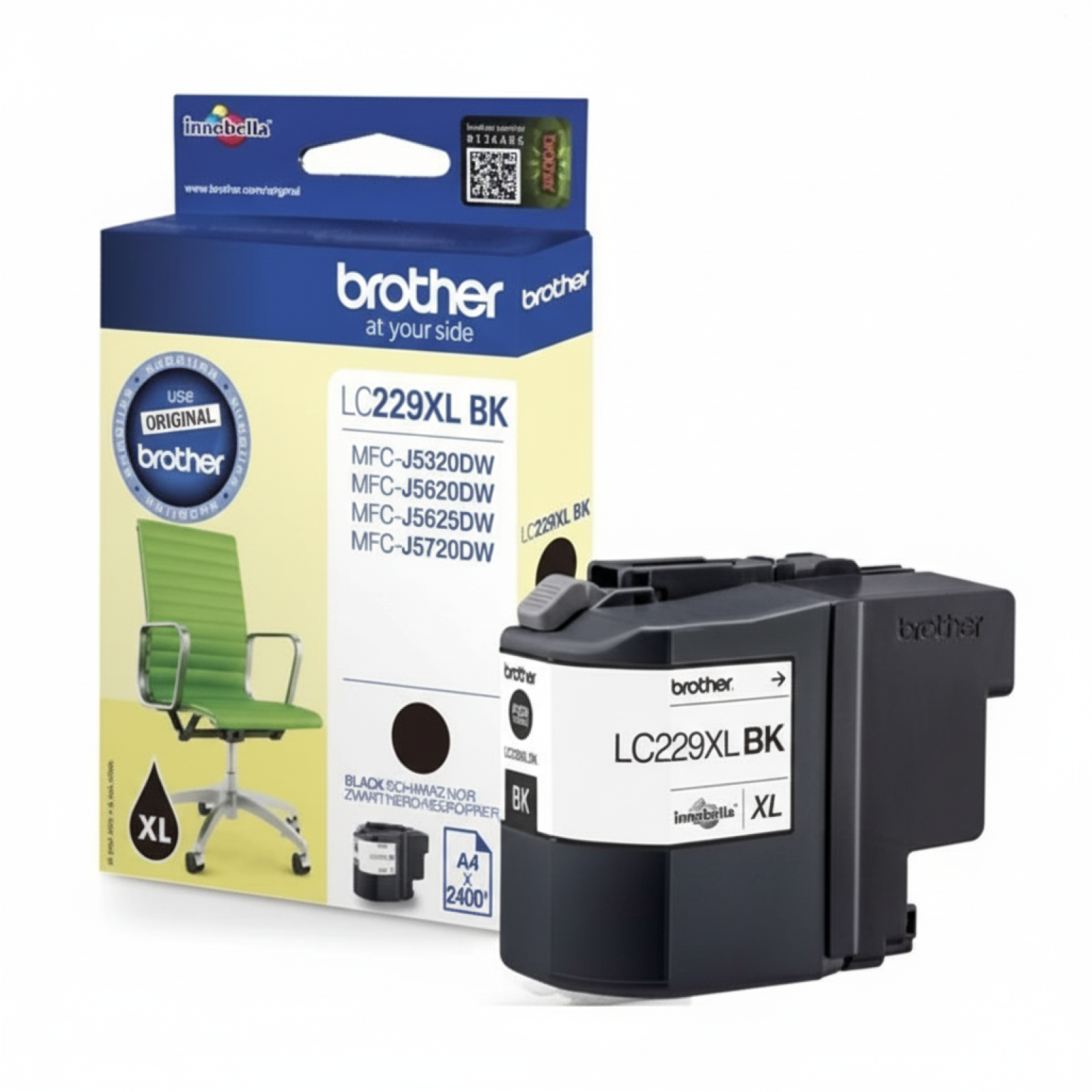 Original OEM Ink Cartridge Brother LC-229 XL BK (LC229XLBK) (Black)
