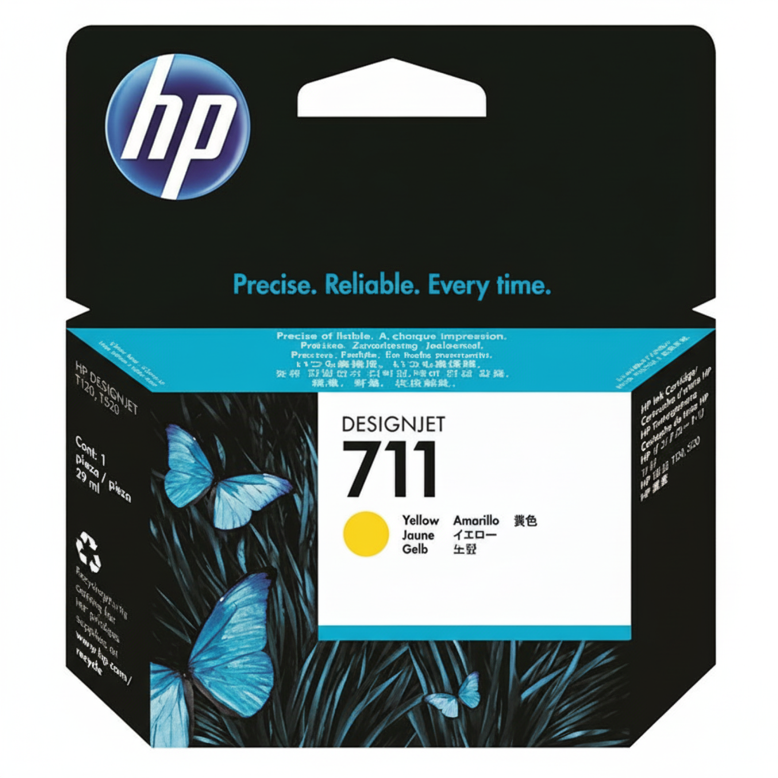 Original OEM Ink Cartridge HP 711 (CZ132A) (Yellow)