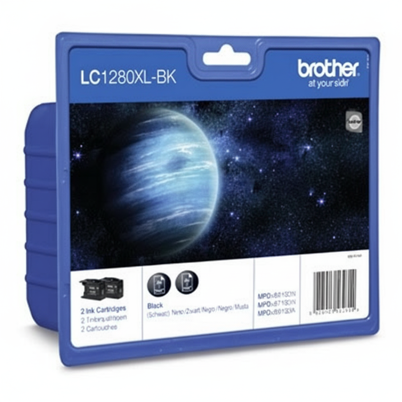Original OEM Ink Cartridges Brother LC-1280 XL BK BP2 (LC1280XLBKBP2) (Black) (2-pack)