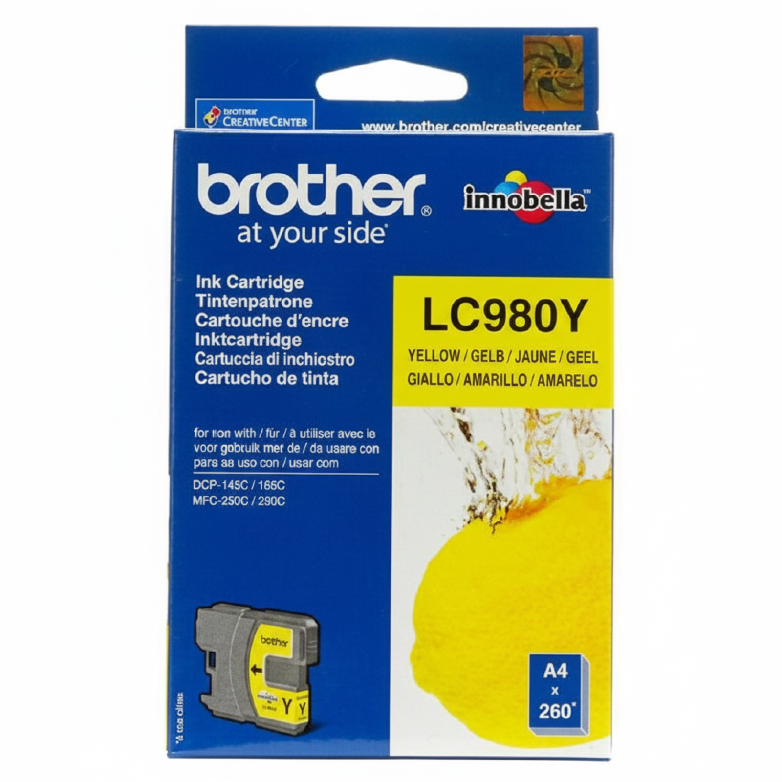 Original OEM Ink Cartridge Brother LC-980 Y (LC980Y) (Yellow)