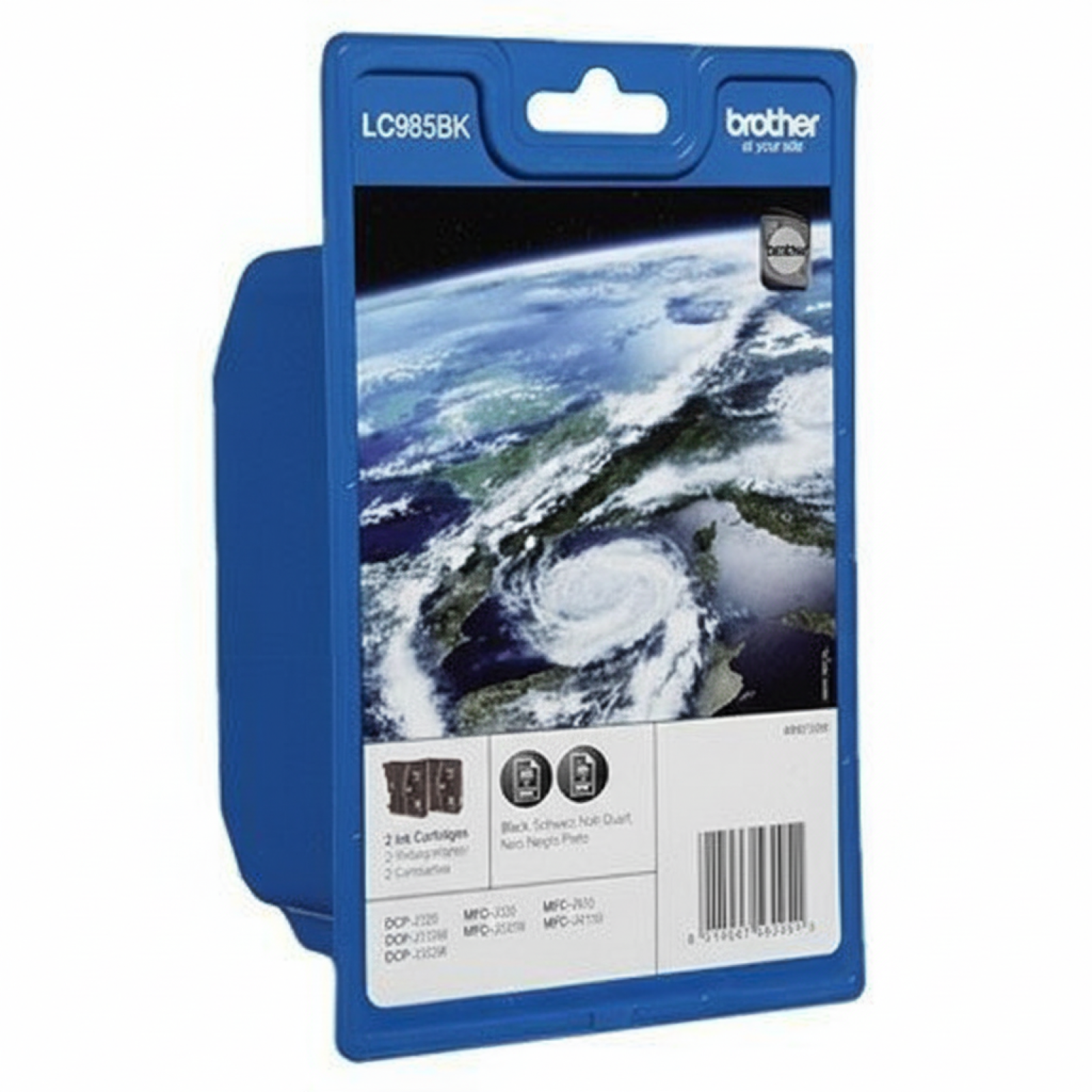 Original OEM Ink Cartridges Brother LC-985 BK BP2 (LC985BKBP2) (Black) (2-pack)