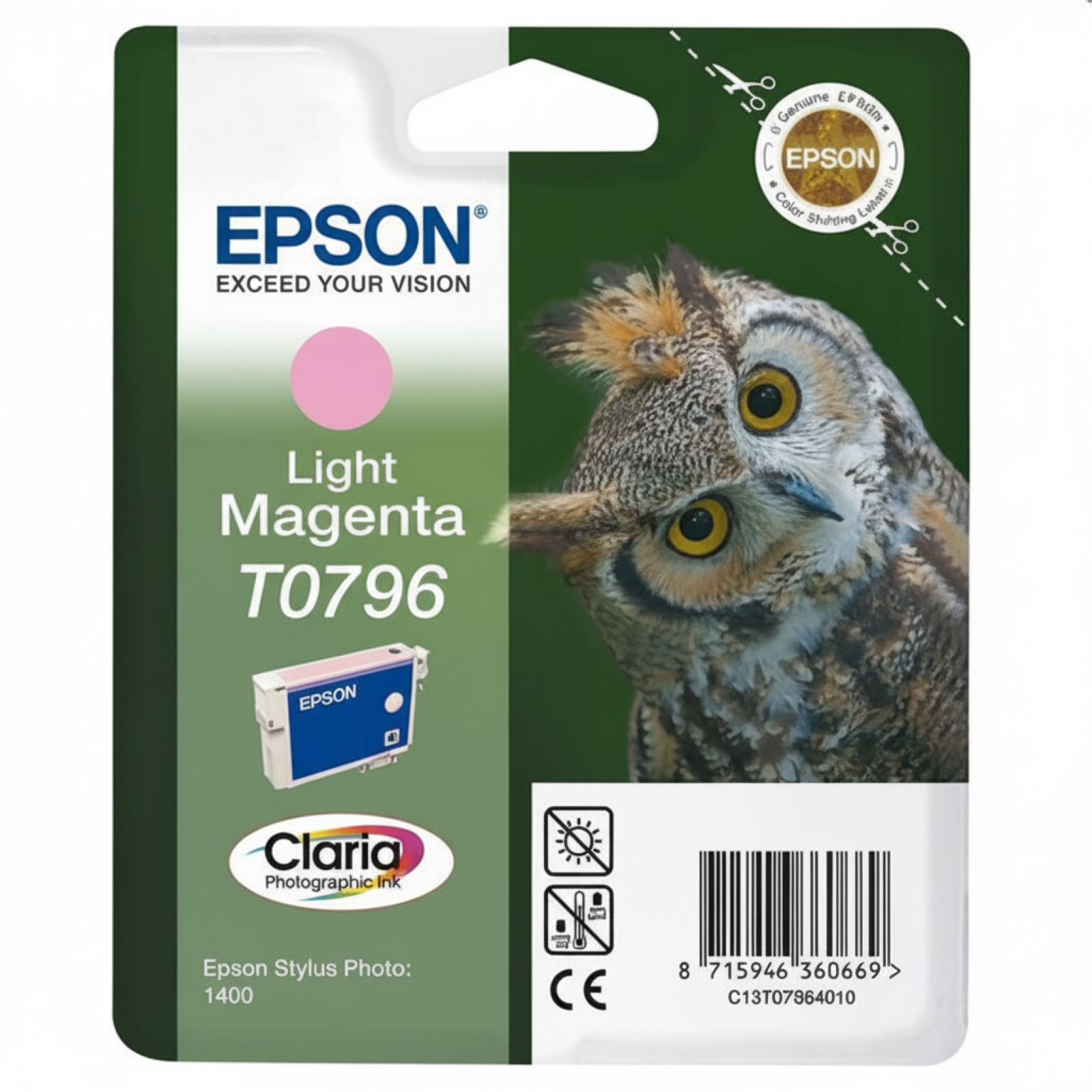 Original OEM Ink Cartridge Epson T0796 (C13T07964010) (Light magenta)