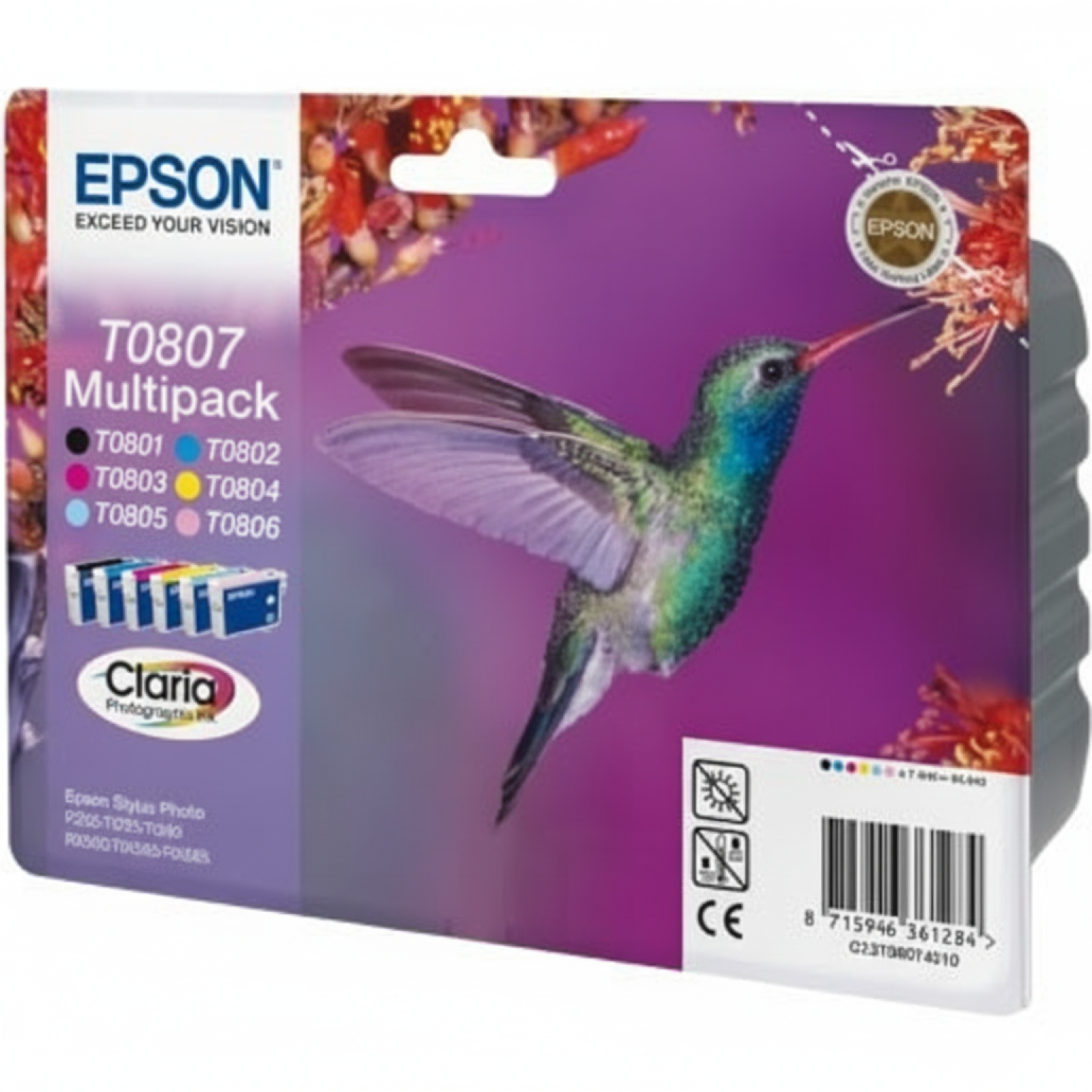 Original OEM Ink Cartridges Epson T0807 (C13T08074011) (multi pack)