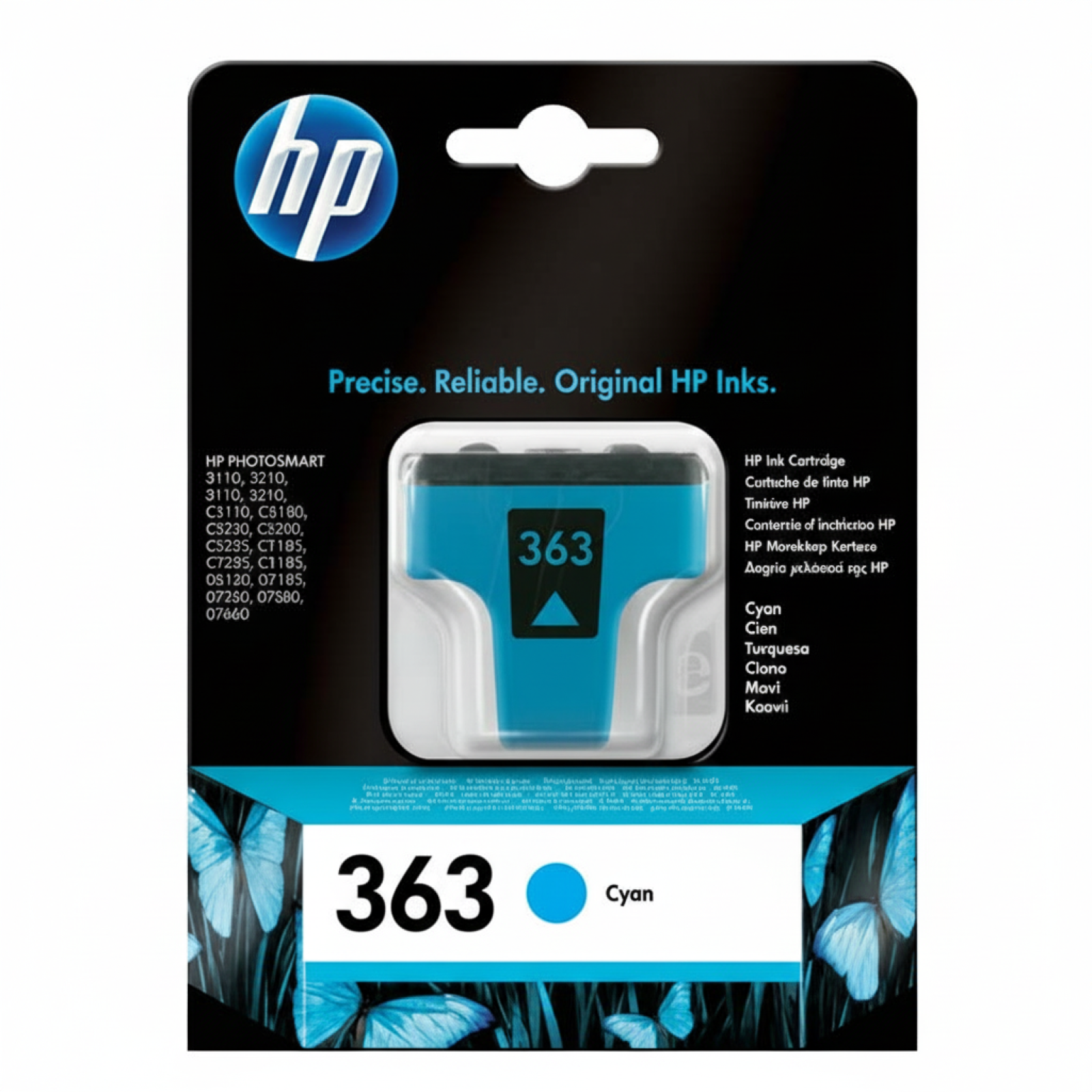Original OEM Ink Cartridge HP 363 (C8771EE) (Cyan)