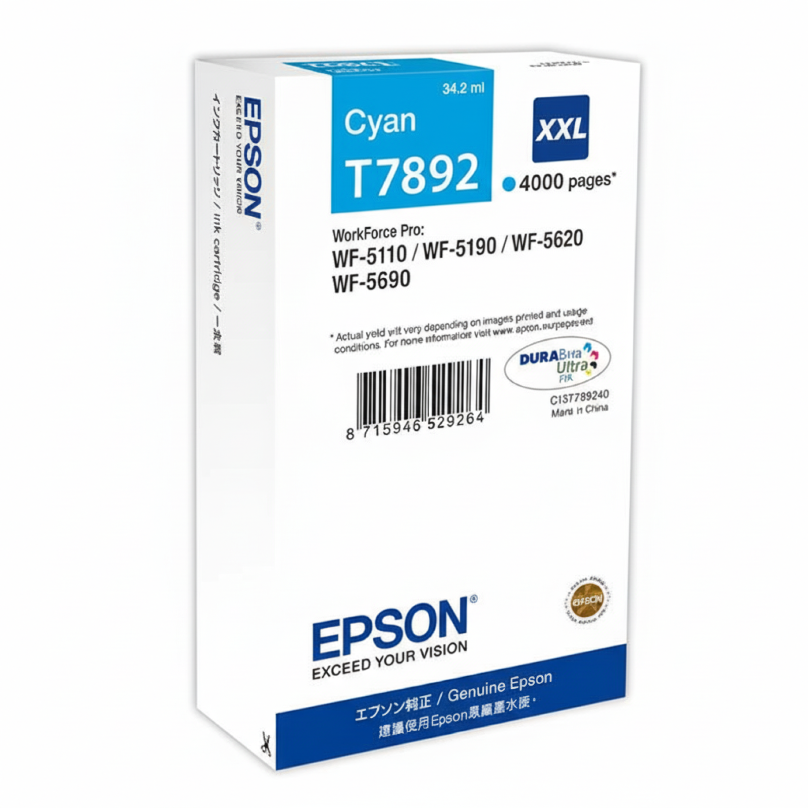 Original OEM Ink Cartridge Epson T7892 (C13T789240) (Cyan)