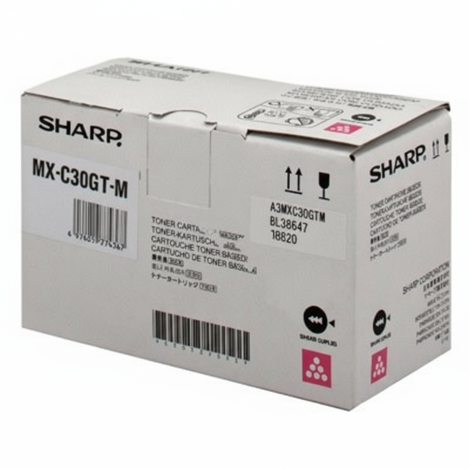 Original OEM Toner Sharp MX-C30GTM (MXC30GTM) (Magenta)