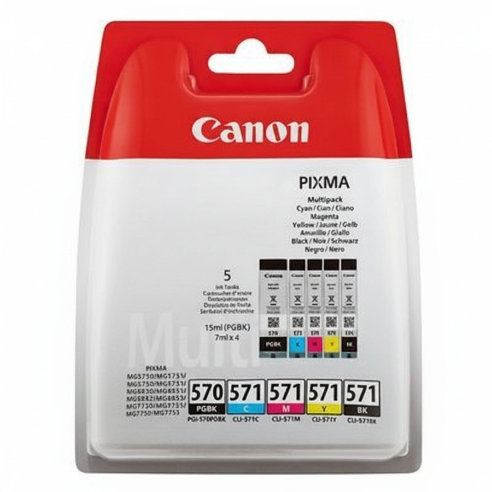 Original OEM Ink Cartridges Canon PGI-570 CLI-571 CMYK (0372C004) (multi pack)