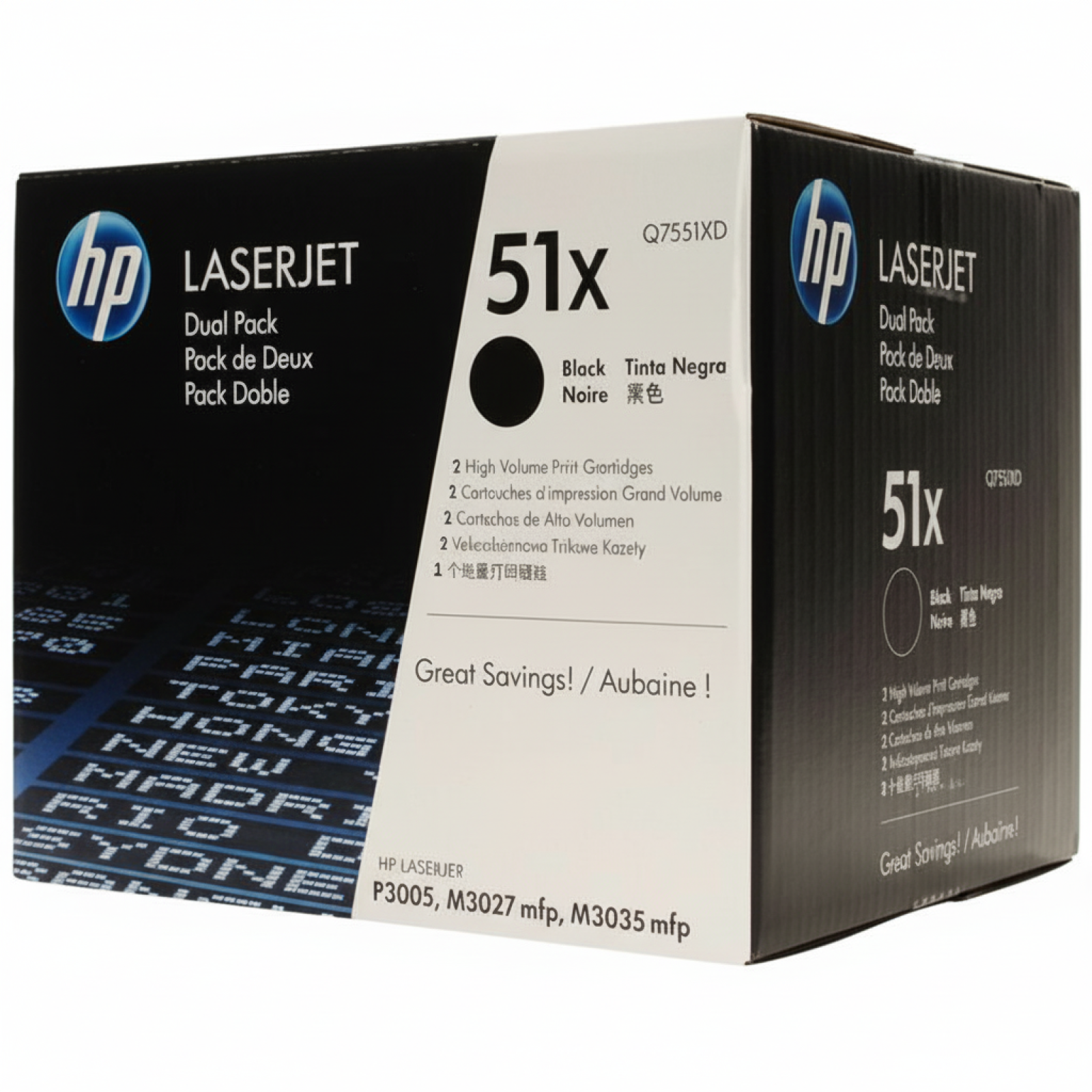 Original OEM Toners HP 51X (Q7551XD) (Black) (2-pack)