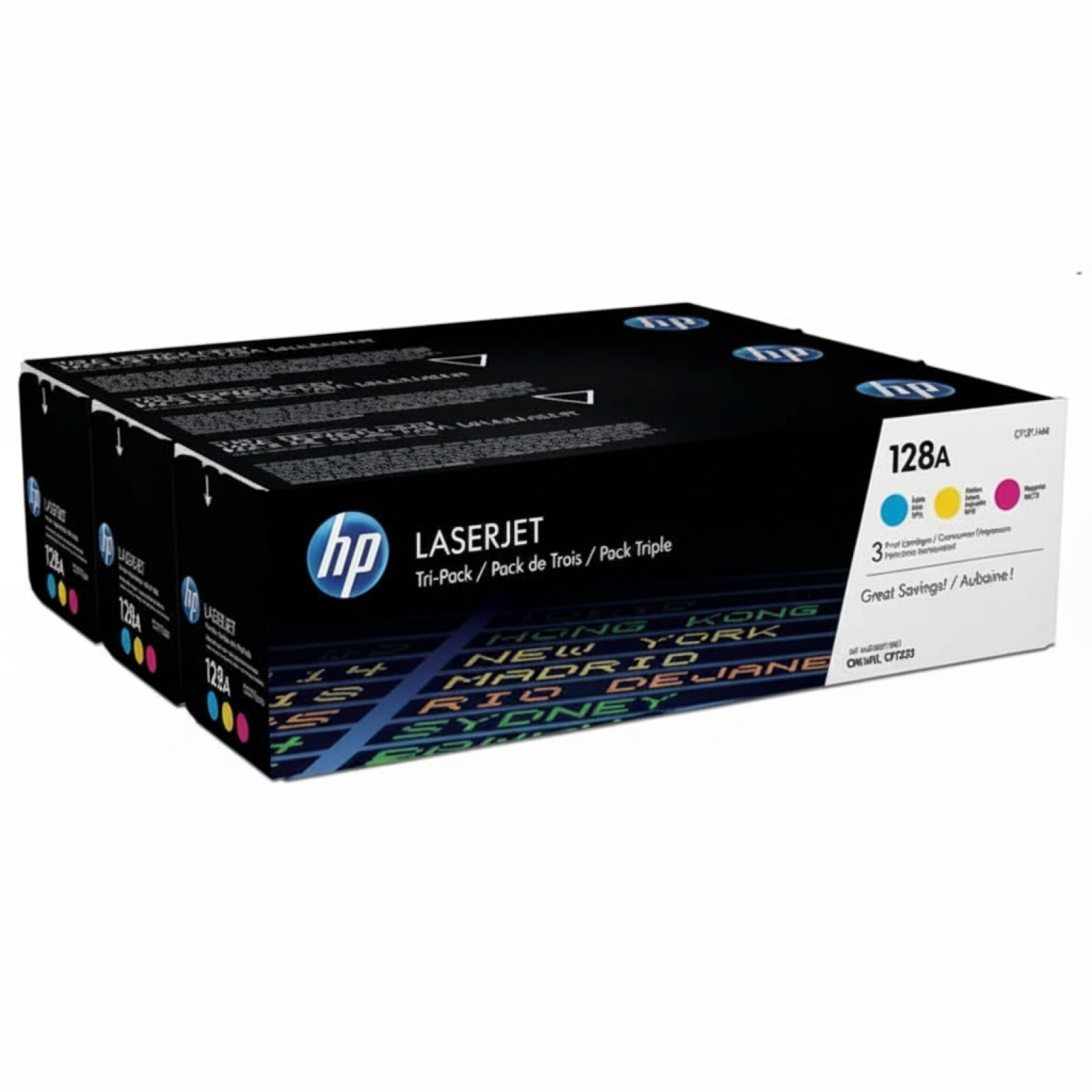 Original OEM Toners HP 128A CMY (CF371AM) (3-pack)