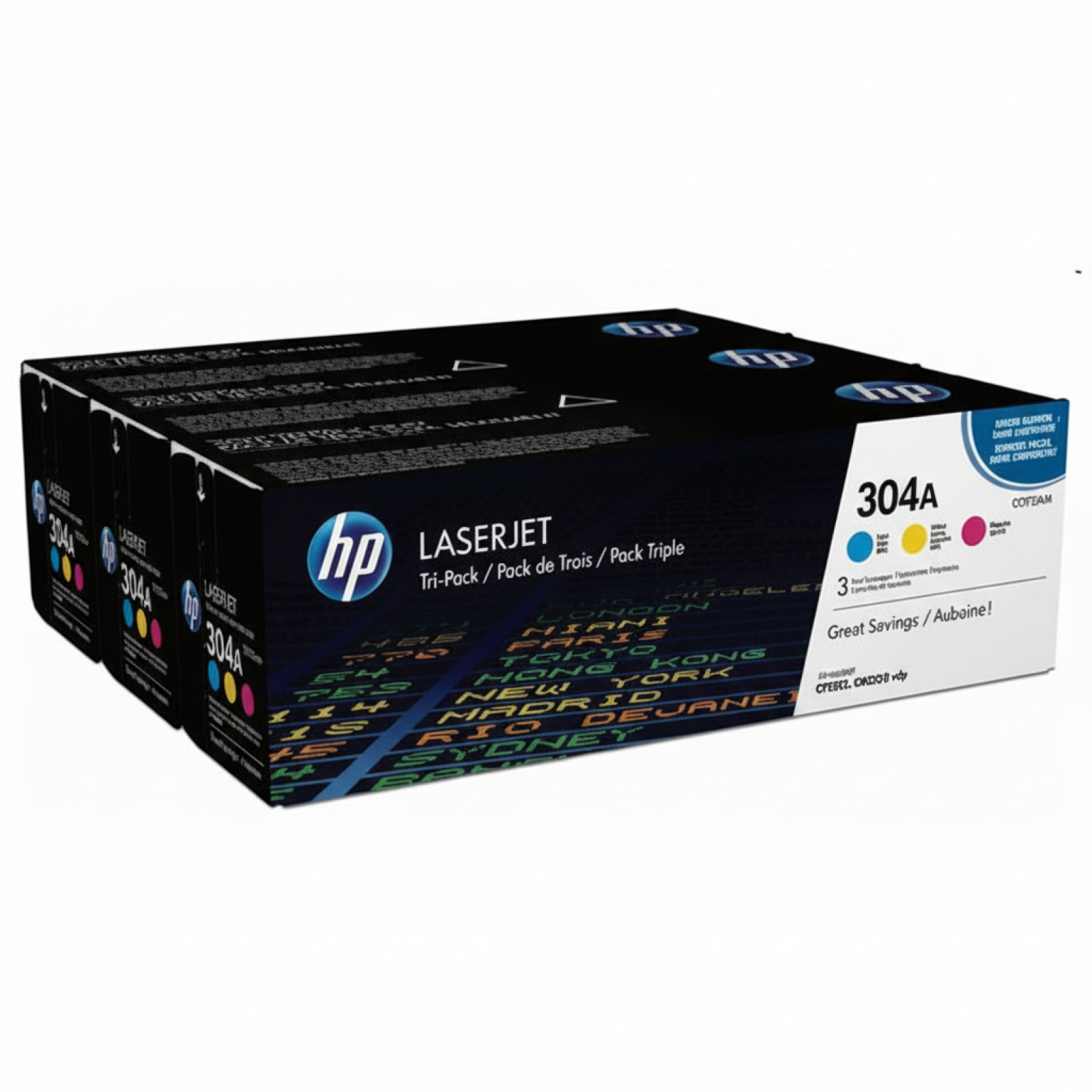 Original OEM Toners HP 304A CMY (CF372AM) (3-pack)