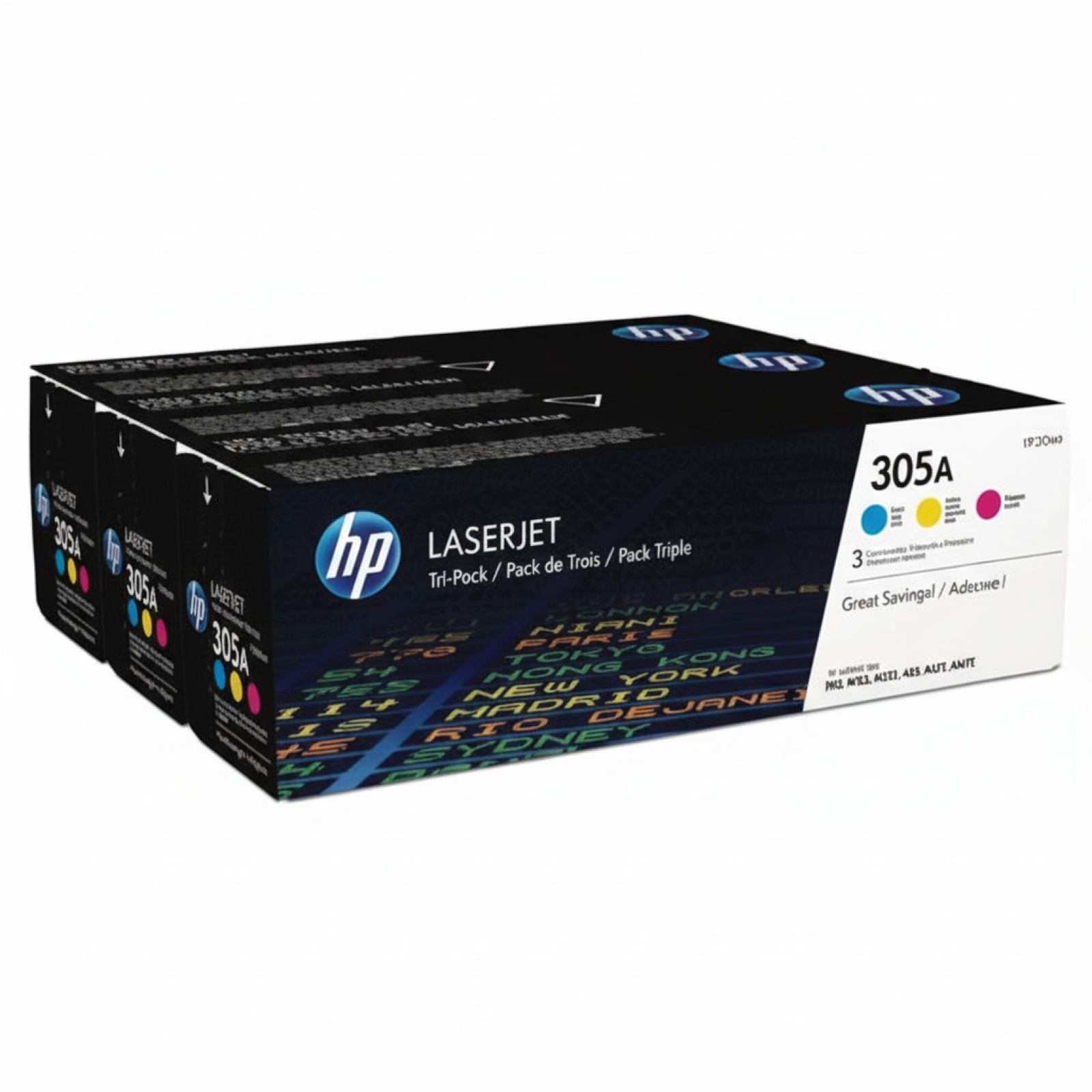 Original OEM Toners HP 305A CMY (CF370AM) (3-pack)