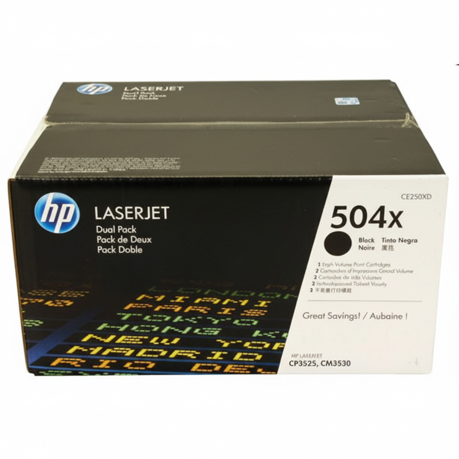 Original OEM Toners HP 504X (CE250XD) (Black) (2-pack)