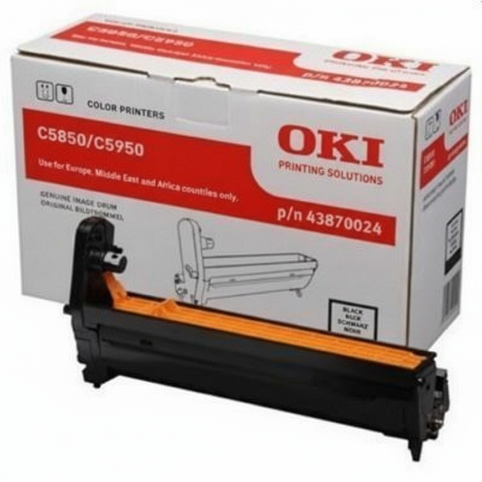 Original OEM Drum Unit Oki C5650 5750 (43870008) (Black)