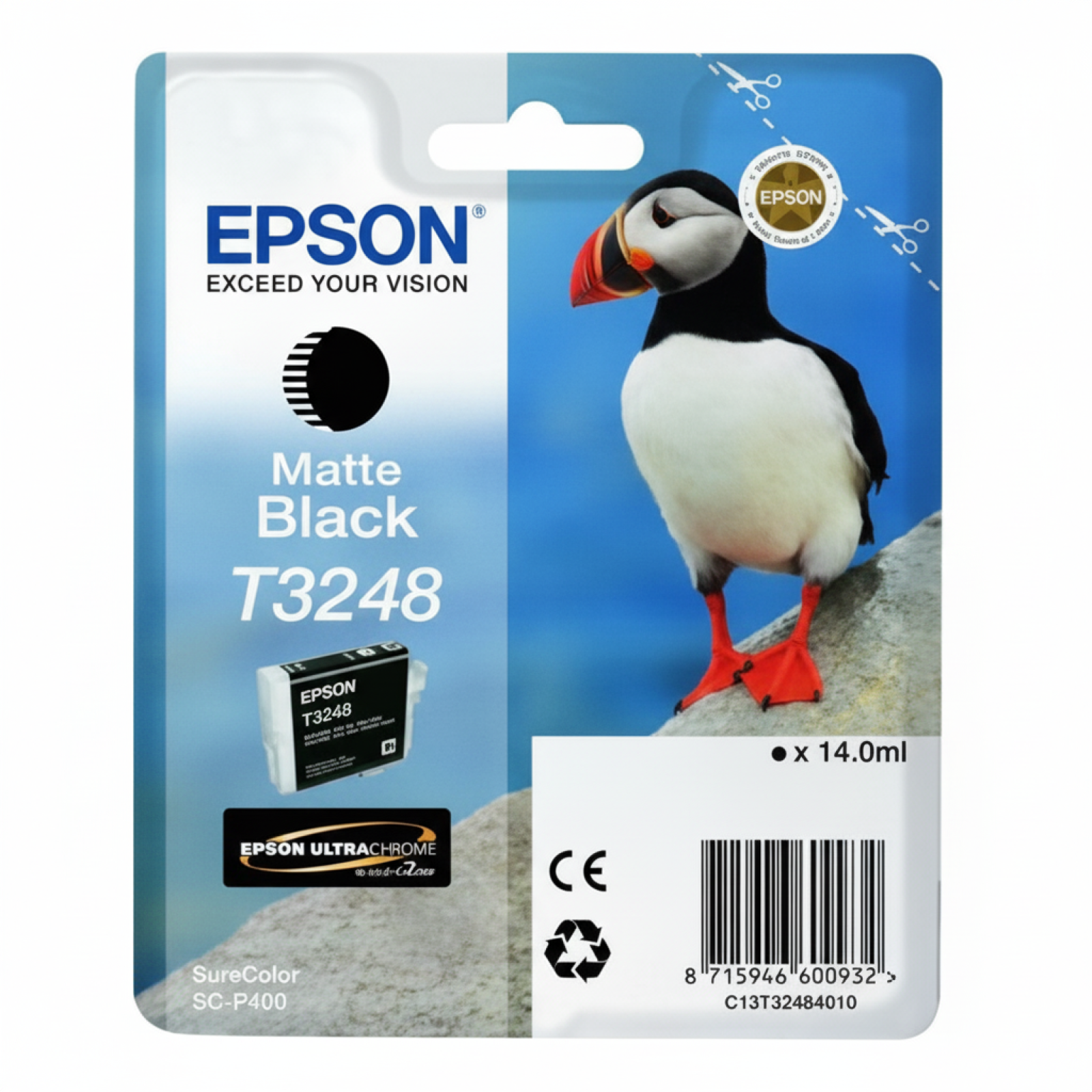 Original OEM Ink Cartridge Epson T3248 (C13T32484010) (Matte black)