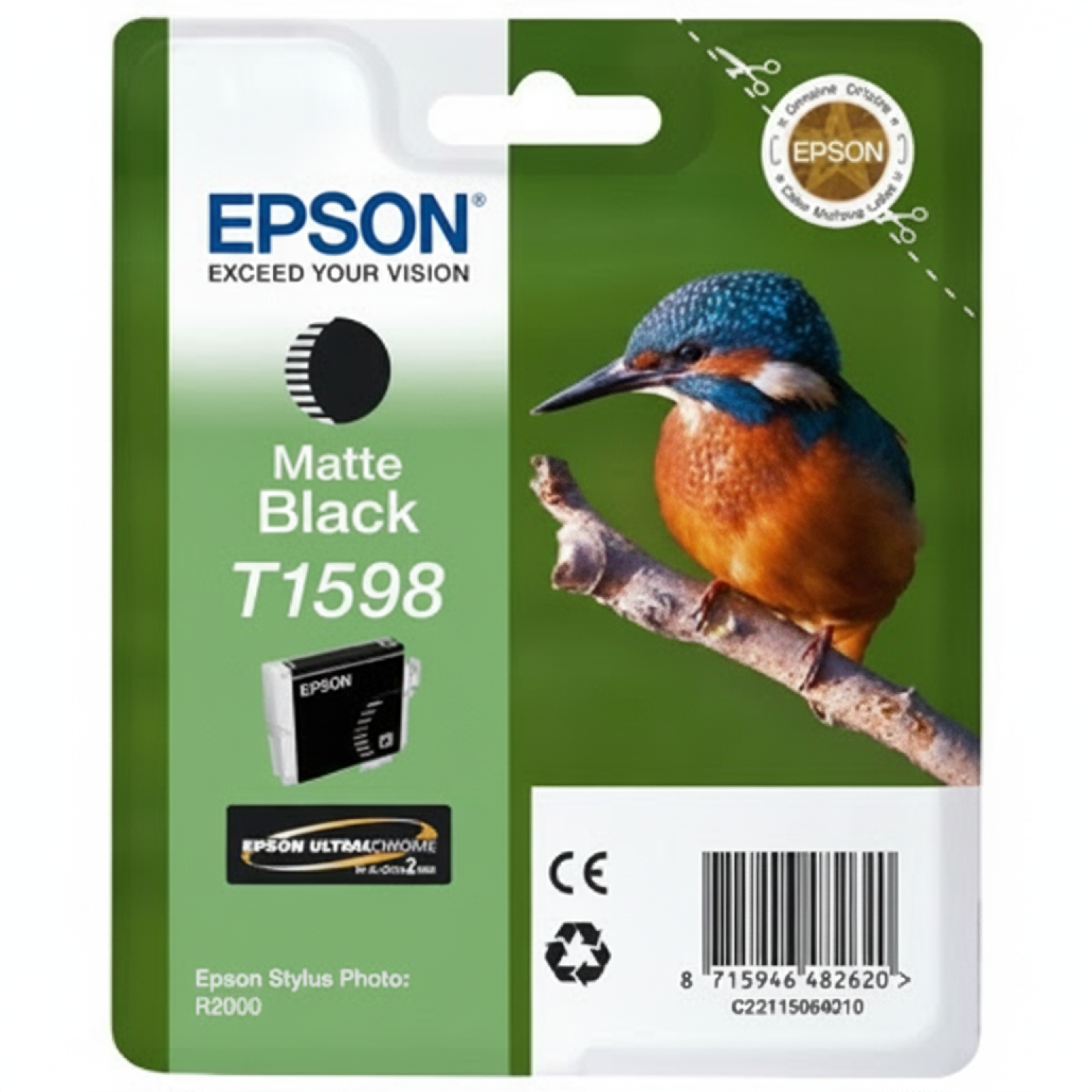 Original OEM Ink Cartridge Epson T1598 (T15984010) (Matte black)