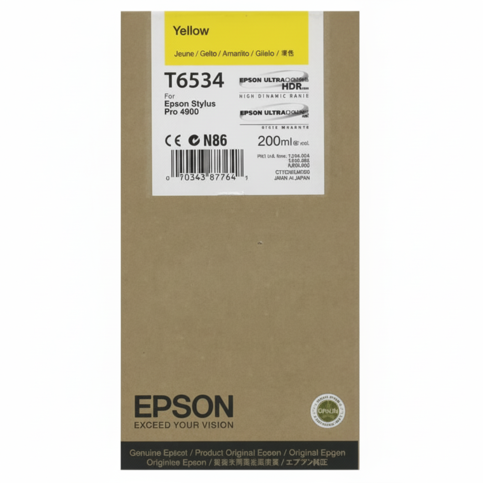 Original OEM Ink Cartridge Epson T6534 (C13T653400) (Yellow)