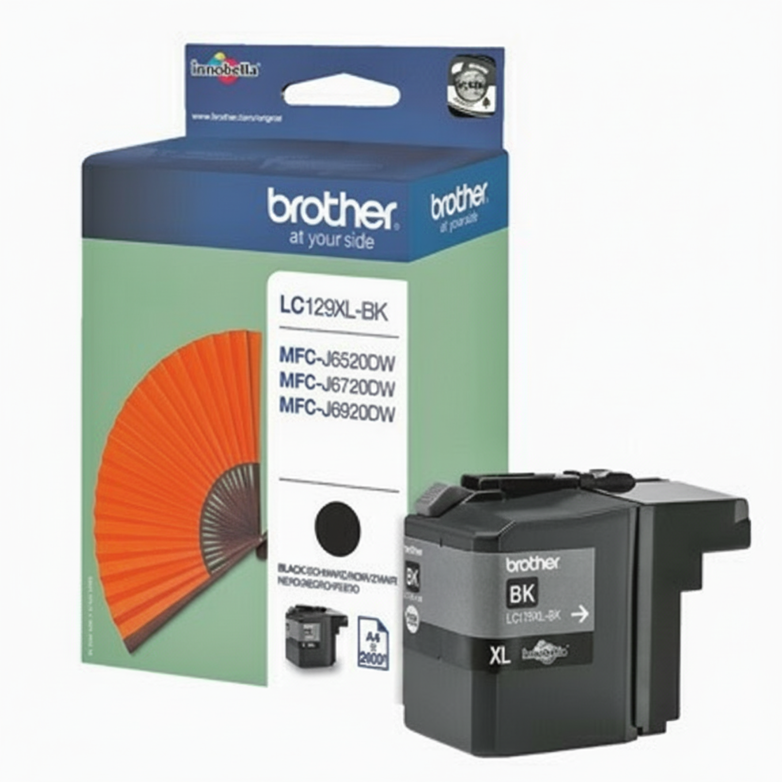 Original OEM Ink Cartridge Brother LC-129 XL BK (LC129XLBK) (Black)