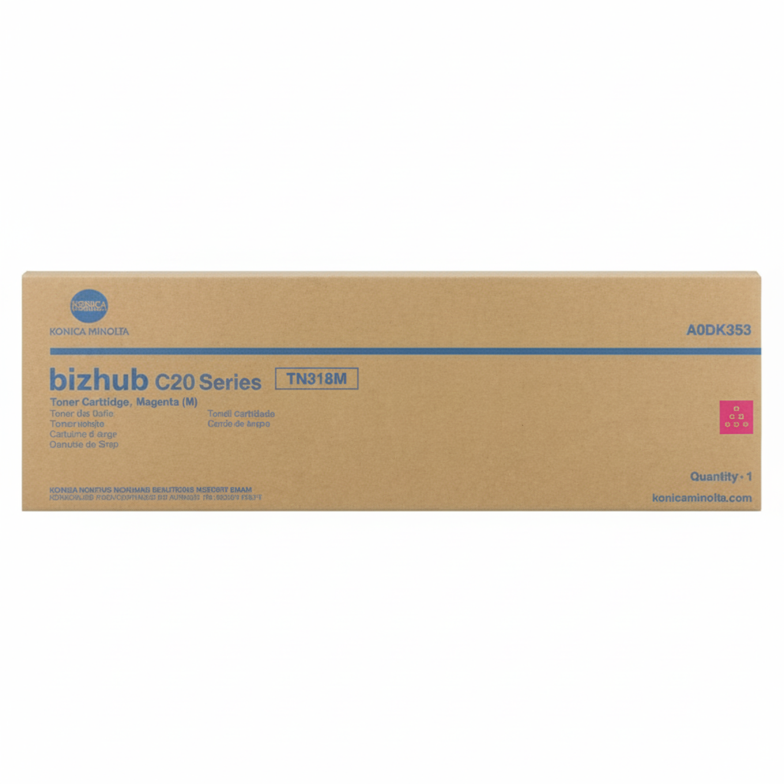 Original OEM Toner KM TN-318M (A0DK353) (Magenta)