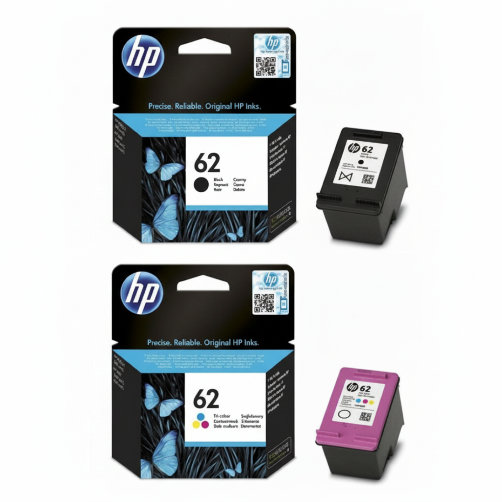 Original OEM Ink Cartridges HP 62 BK + 62 C (N9J71AE) (multi pack)