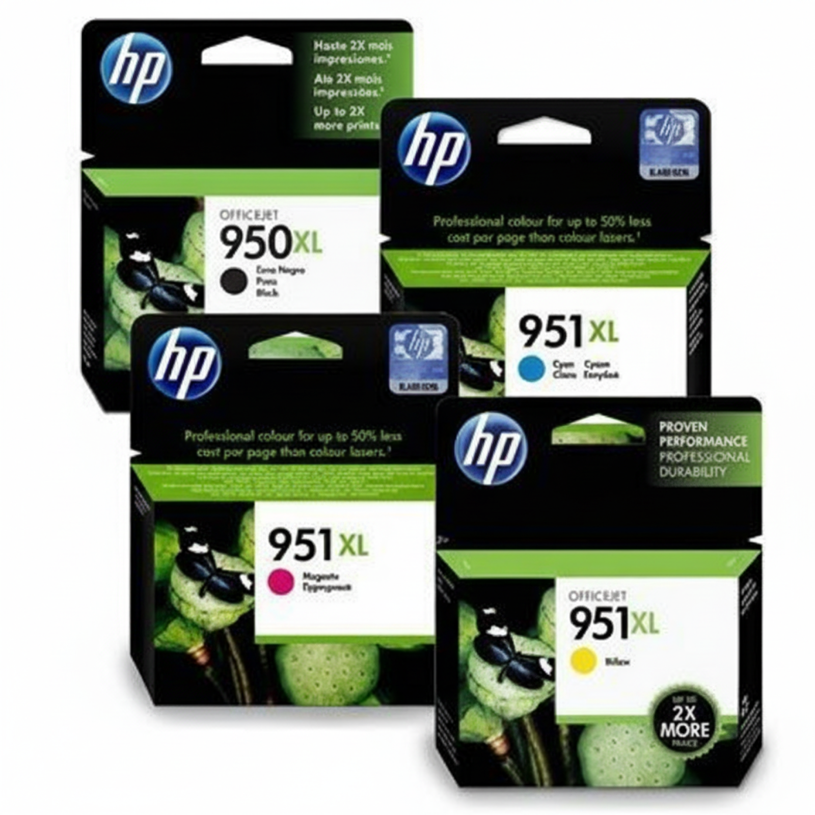 Original OEM Ink Cartridges HP 950 XL BK + 951 XL CMY (C2P43AE) (multi pack)