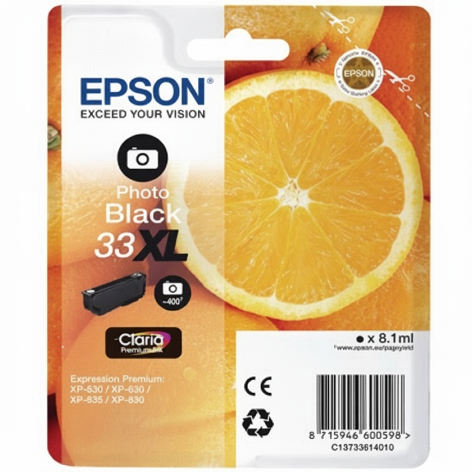 Original OEM Ink Cartridge Epson T3361 (C13T33614010) (Black Photo)
