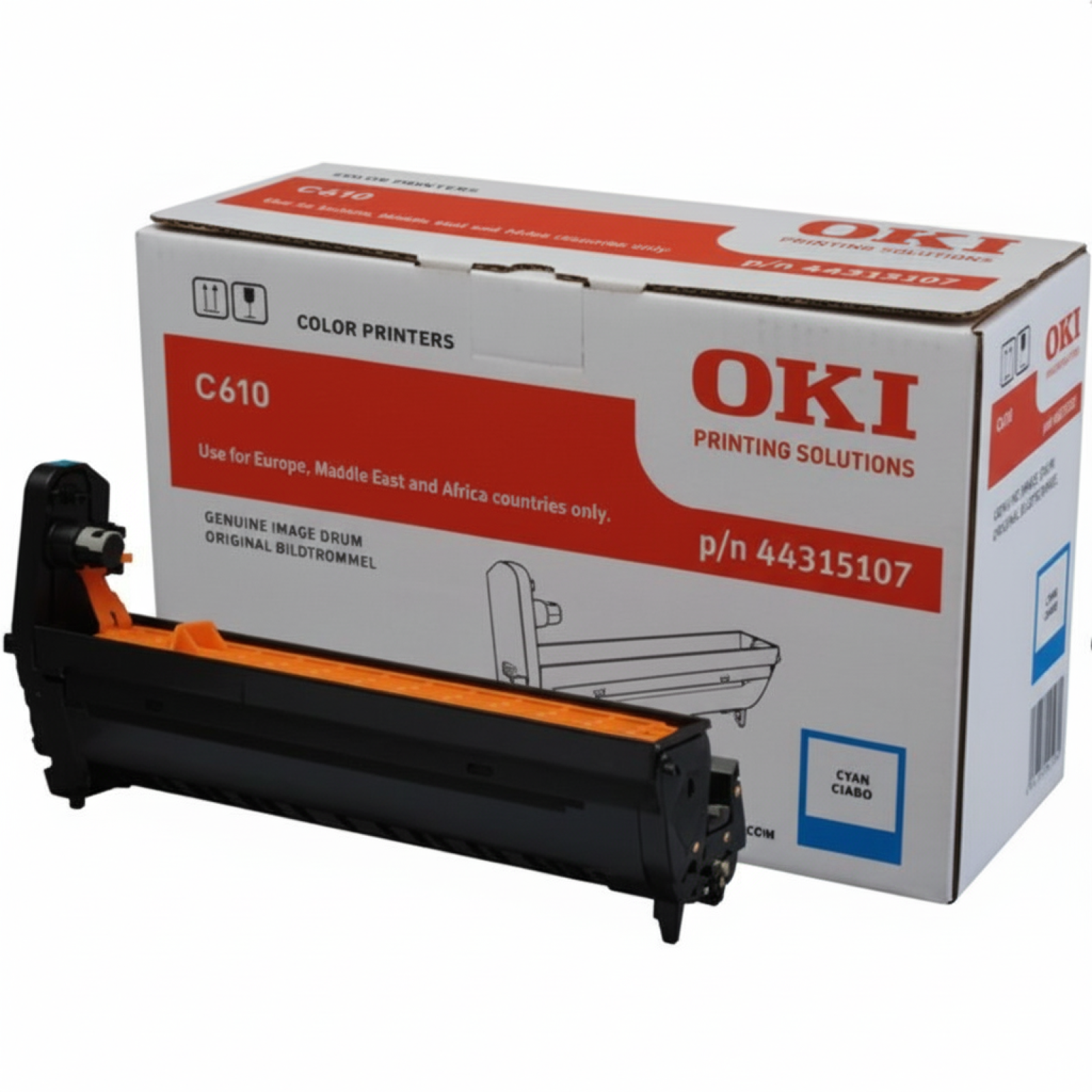Original OEM Drum Unit Oki C610 (44315107) (Cyan)