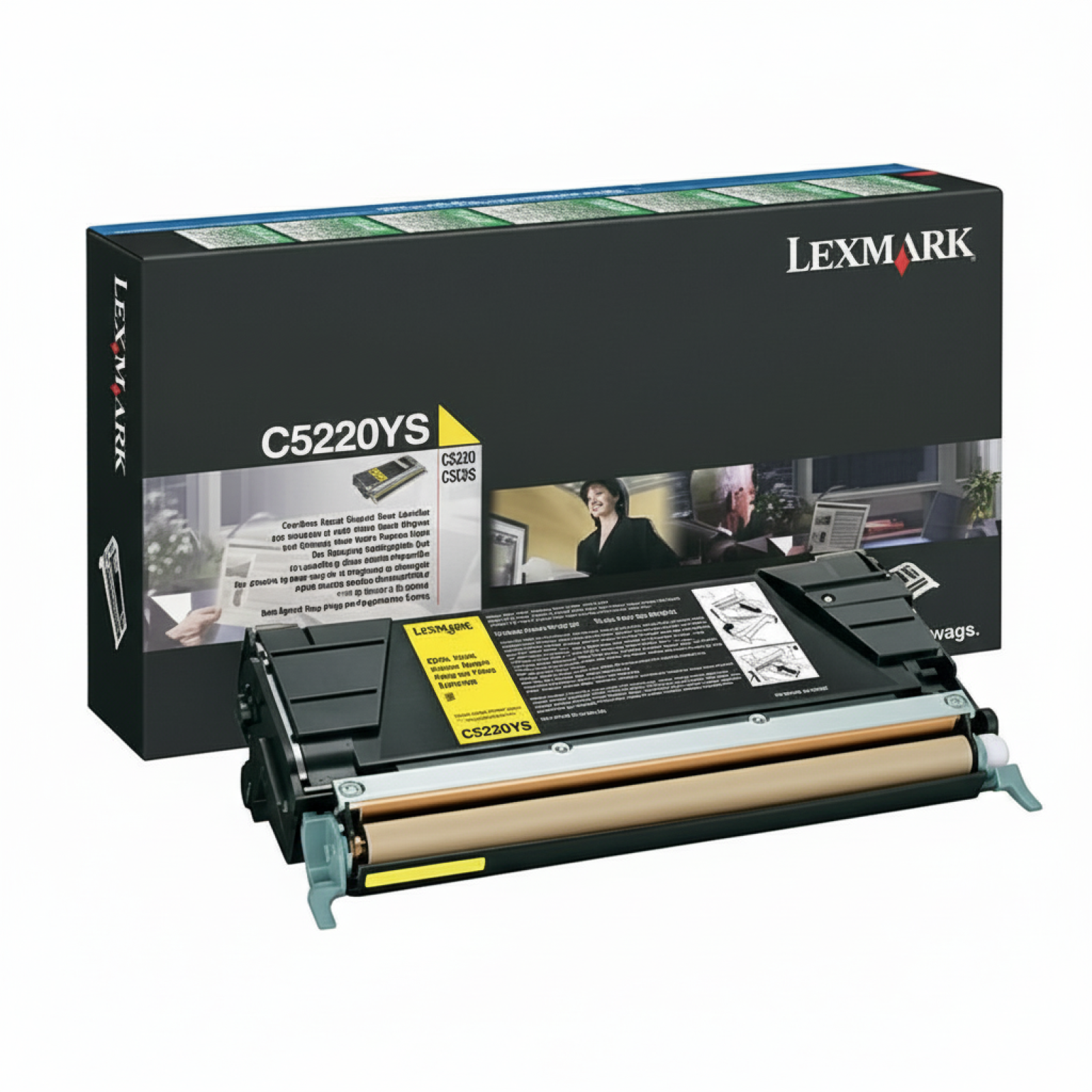 Original OEM Toner Lexmark C522 Y (C5220YS) (Yellow)