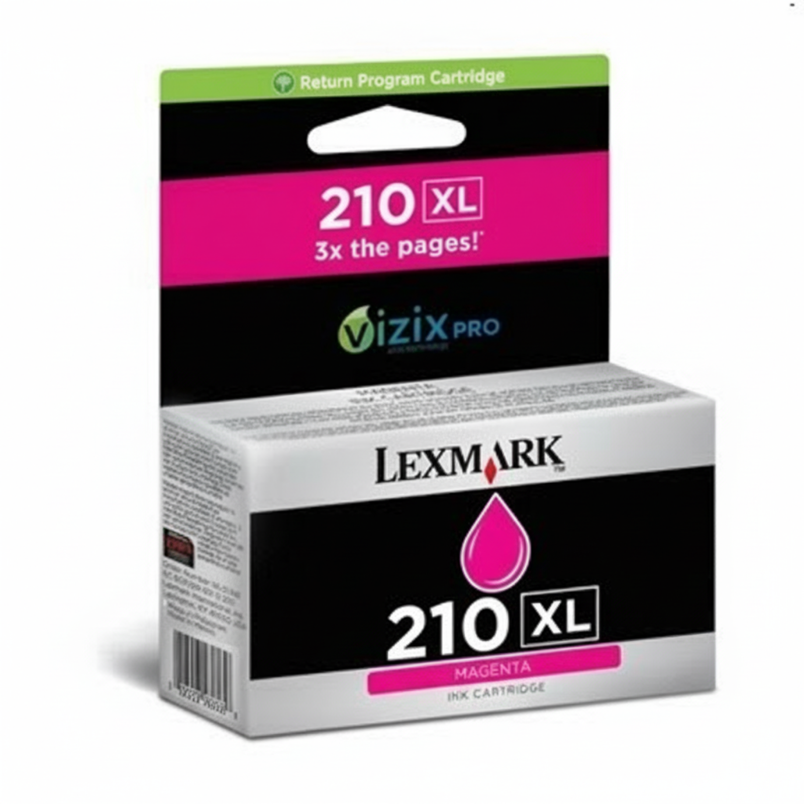 Original OEM Ink Cartridge Lexmark 210 XL (14L0176E) (Magenta)