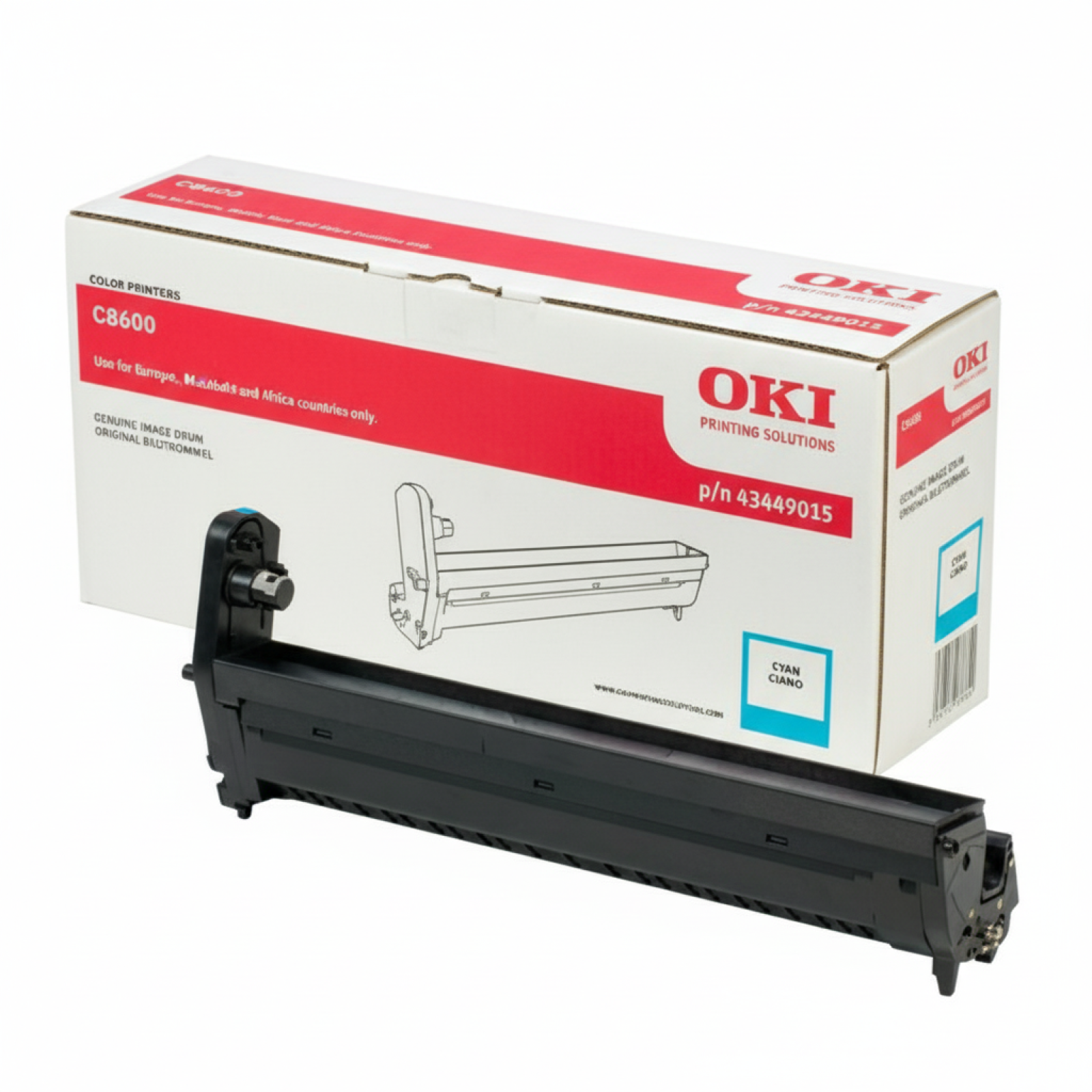 Original OEM Drum Unit Oki C8600 8800 (43449015) (Cyan)