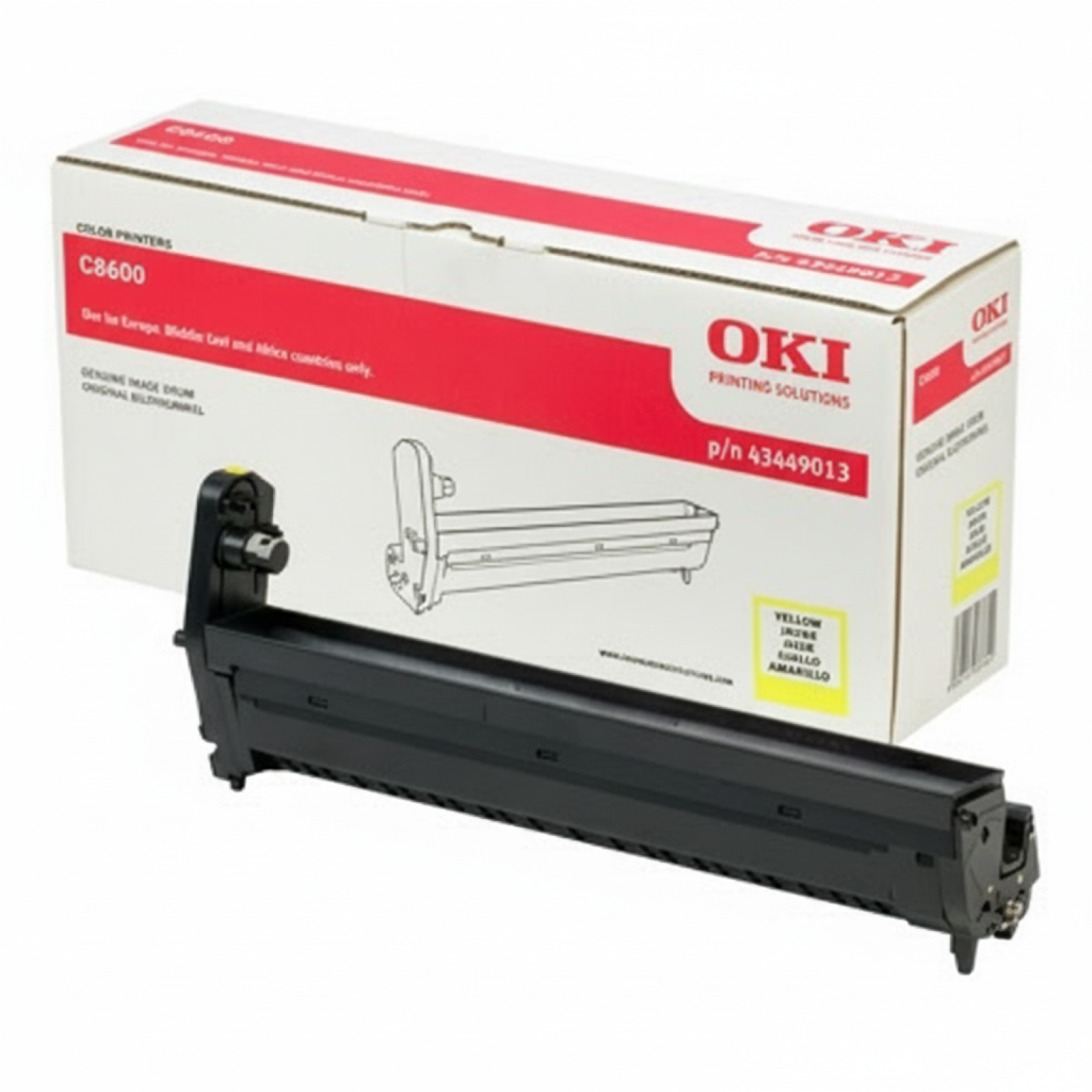 Original OEM Drum Unit Oki C8600 8800 (43449013) (Yellow)